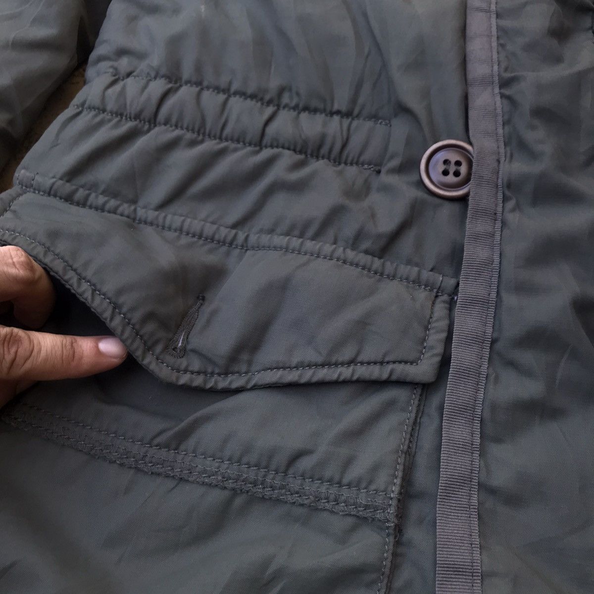 Diesel DIESEL QUILTED PARKA JACKET MILITARY FADED JACKET Size S / US 4 / IT 40 - 6 Thumbnail