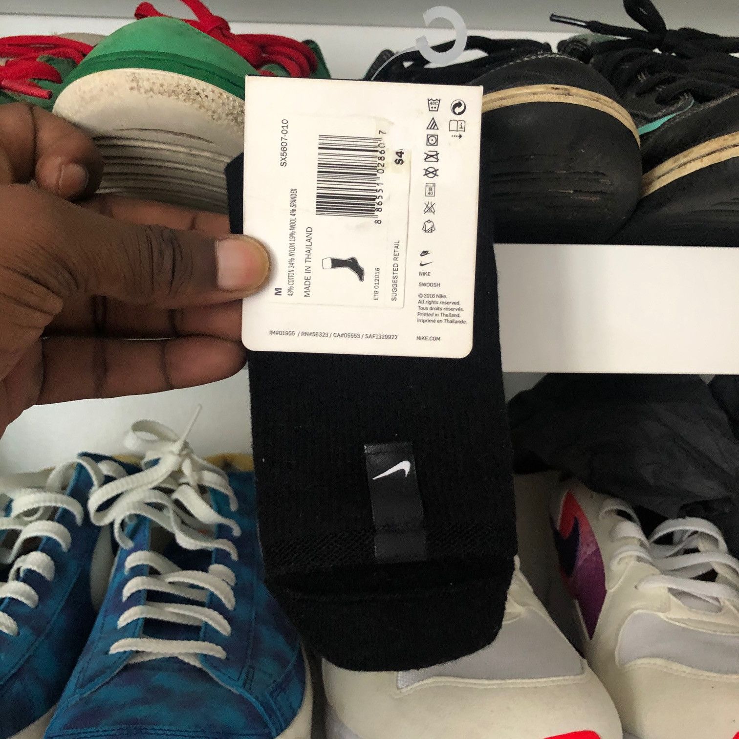 Nike NIKELAB Crew Socks Size ONE SIZE - 2 Thumbnail