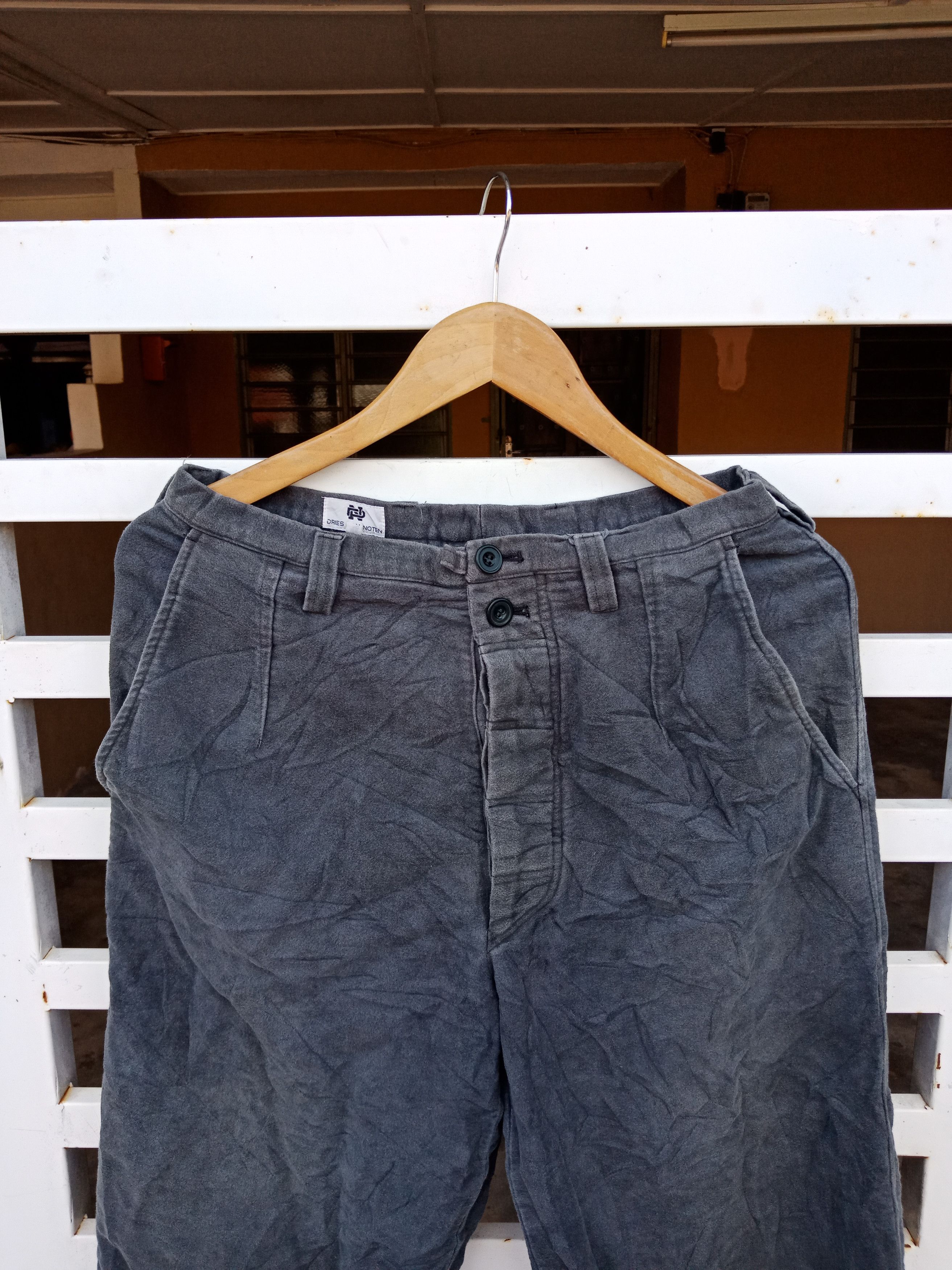 Dries Van Noten Dries Van Noten Gray Wide Pants Size US 29 - 5 Thumbnail