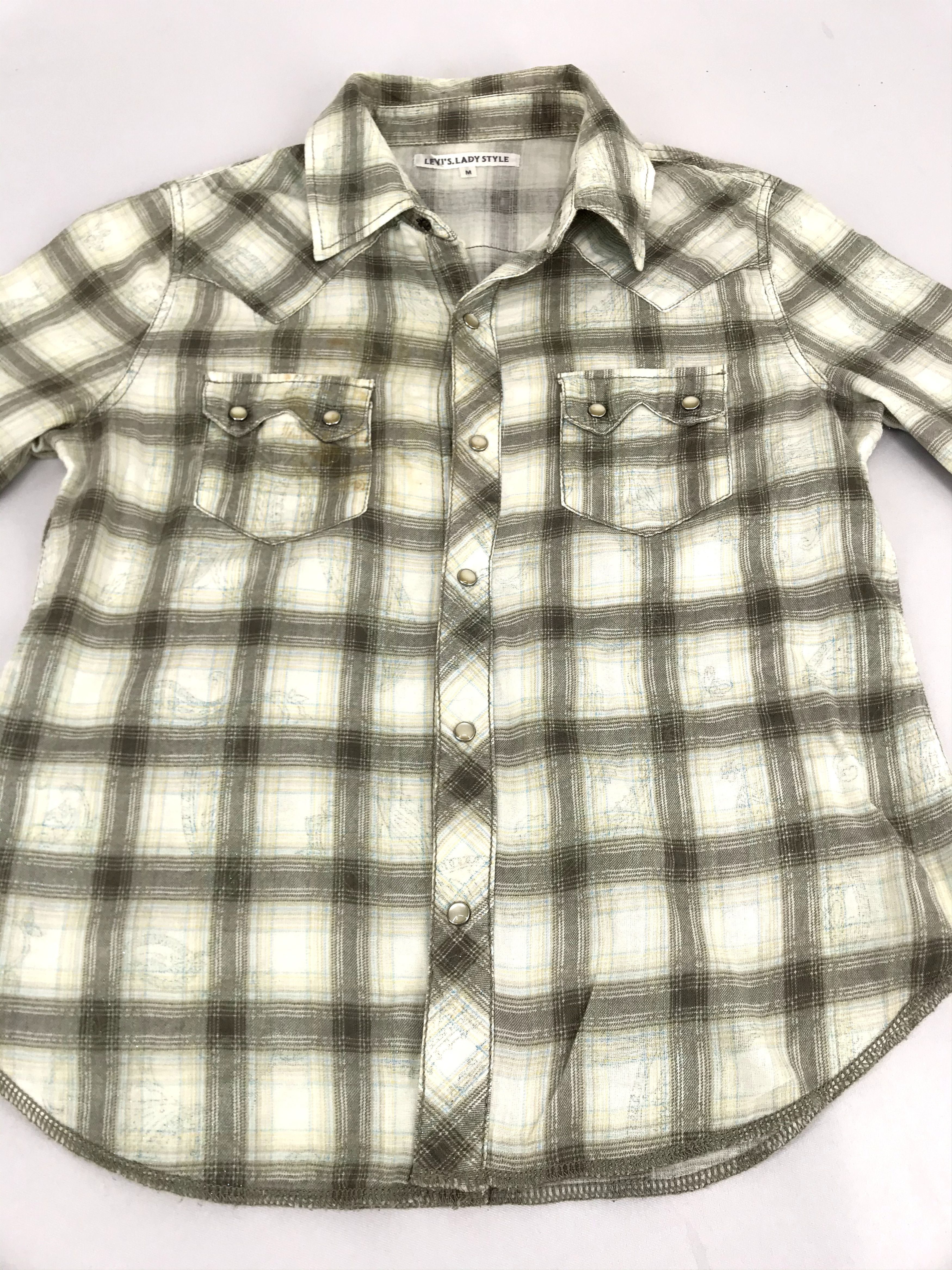 Levi's Vintage Levi's Lady Style Snap Button Flannel Double Pocket Size S / US 4 / IT 40 - 2 Thumbnail
