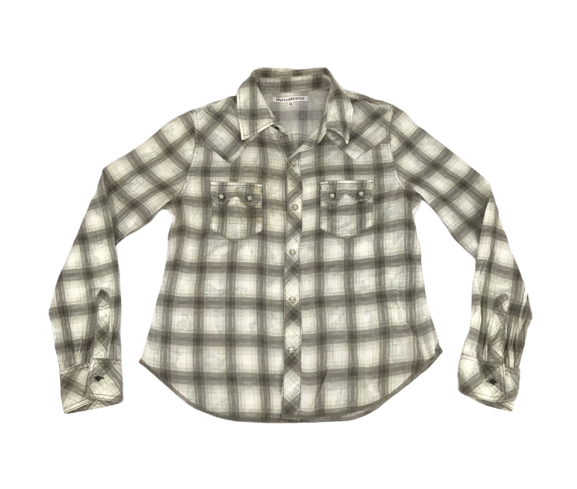 Levi's Vintage Levi's Lady Style Snap Button Flannel Double Pocket Size S / US 4 / IT 40 - 1 Thumbnail