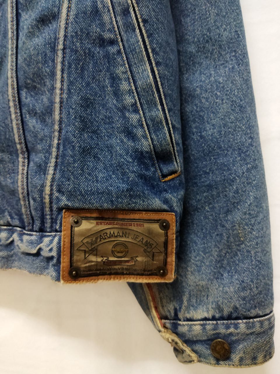 Armani Vintage Armani Jeans Denim Jacket Size US XL / EU 56 / 4 - 6 Thumbnail
