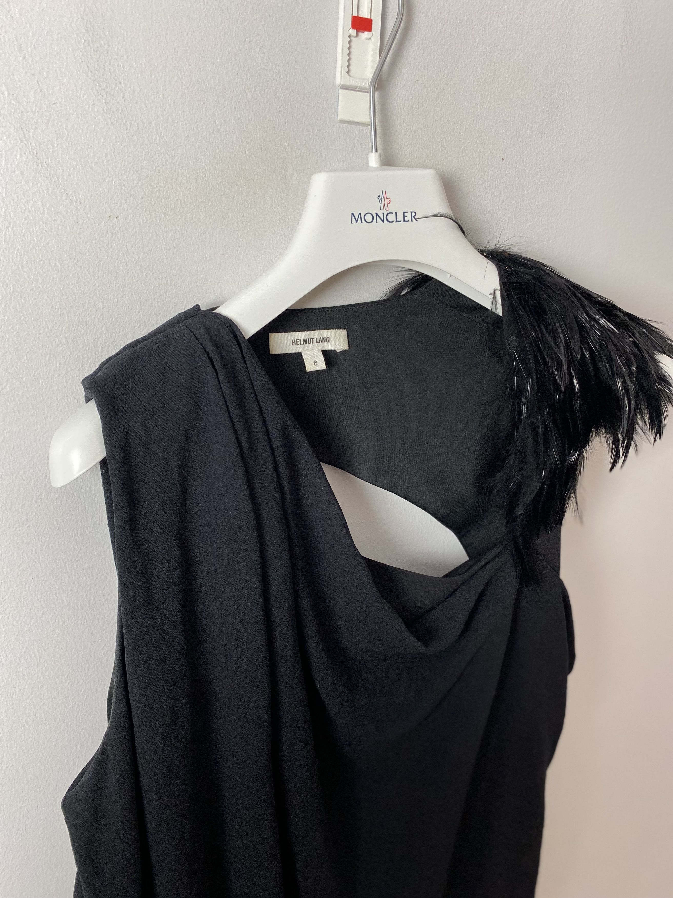 Helmut Lang Helmut Lang Feather Draped shoulder dress Size M / US 6-8 / IT 42-44 - 3 Thumbnail
