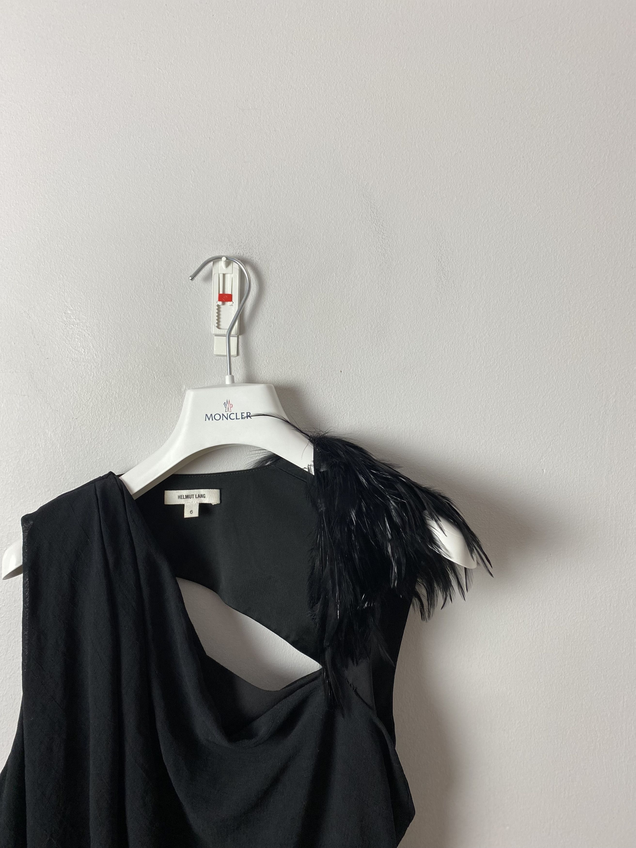 Helmut Lang Helmut Lang Feather Draped shoulder dress Size M / US 6-8 / IT 42-44 - 2 Thumbnail