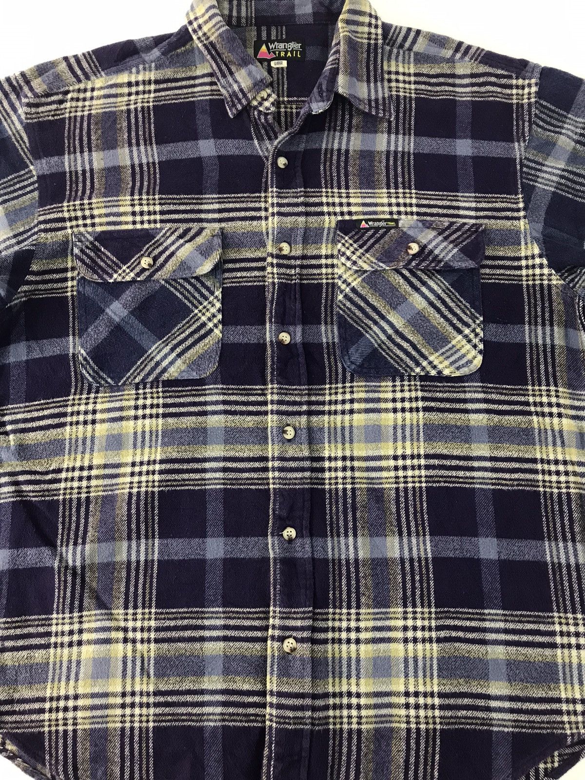 Flannel × Wrangler Wrangler Trails Flannel Shirt Button Down Plaid Checked Size US L / EU 52-54 / 3 - 4 Thumbnail
