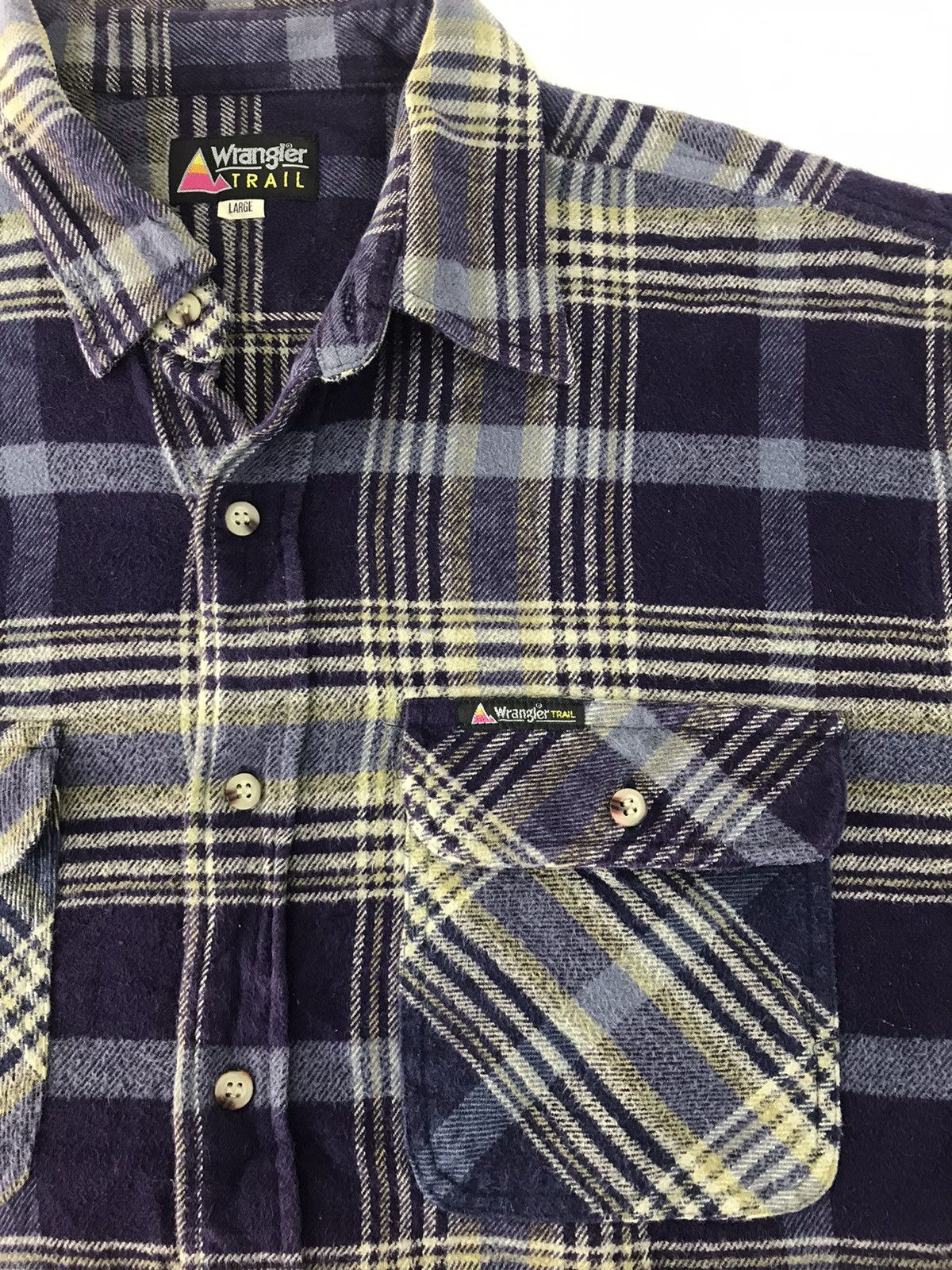 Flannel × Wrangler Wrangler Trails Flannel Shirt Button Down Plaid Checked Size US L / EU 52-54 / 3 - 3 Thumbnail