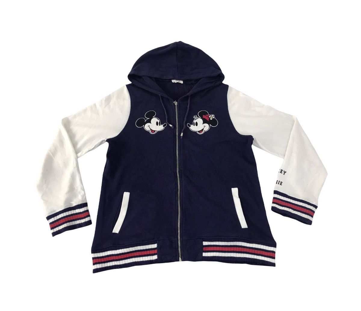Disney × Mickey Mouse Disney Mickey Minnie Mouse Hoodie Varsity Jacket Size M / US 6-8 / IT 42-44 - 1 Thumbnail