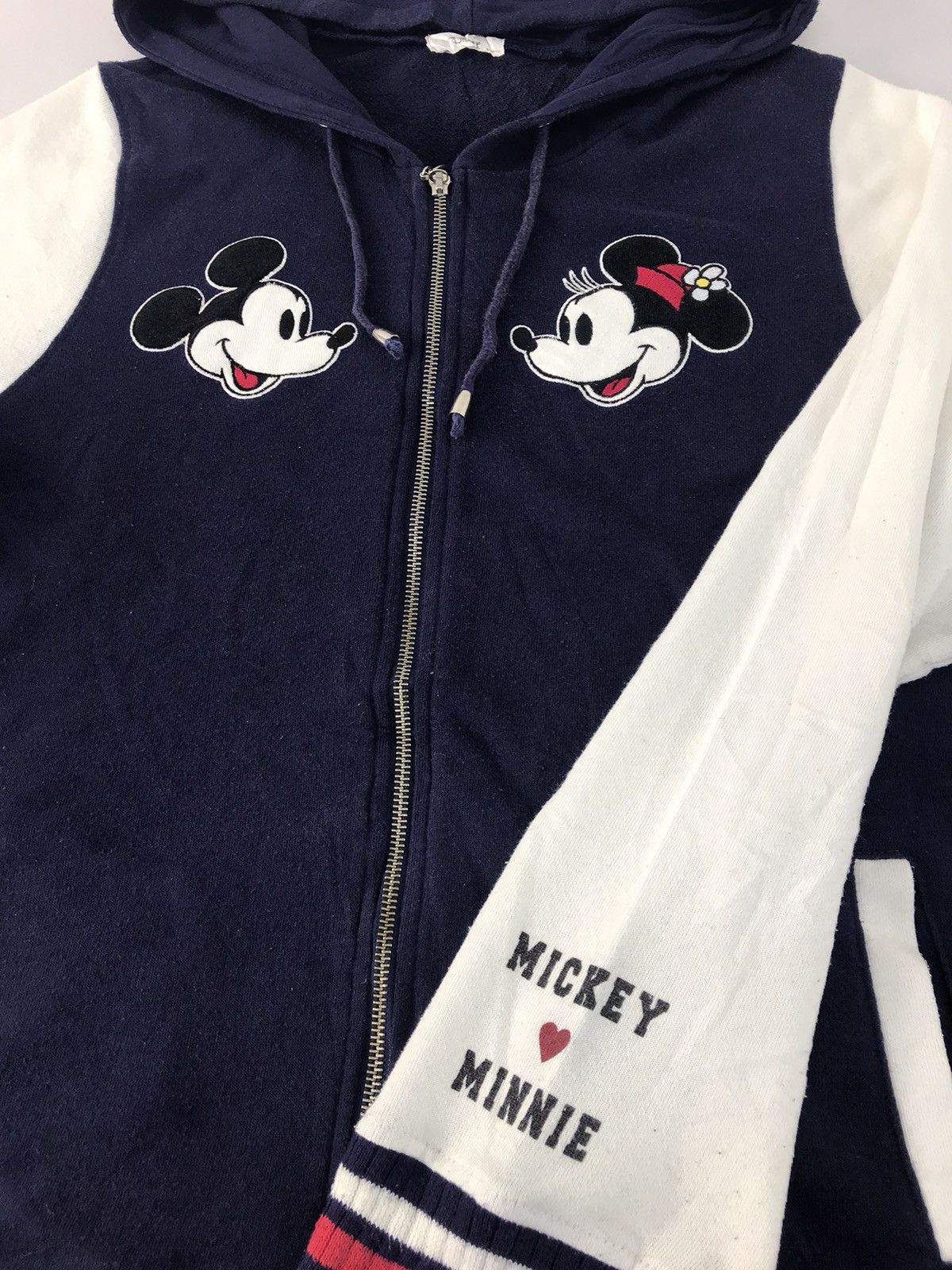 Disney × Mickey Mouse Disney Mickey Minnie Mouse Hoodie Varsity Jacket Size M / US 6-8 / IT 42-44 - 4 Thumbnail