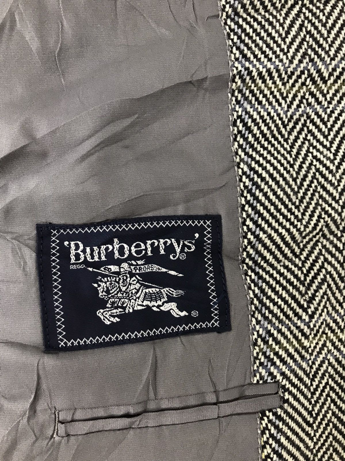 Burberry × Designer × Vintage Burberrys Luxury Blazer Coat Jacket Wool & Cashmere Size 48R - 7 Thumbnail