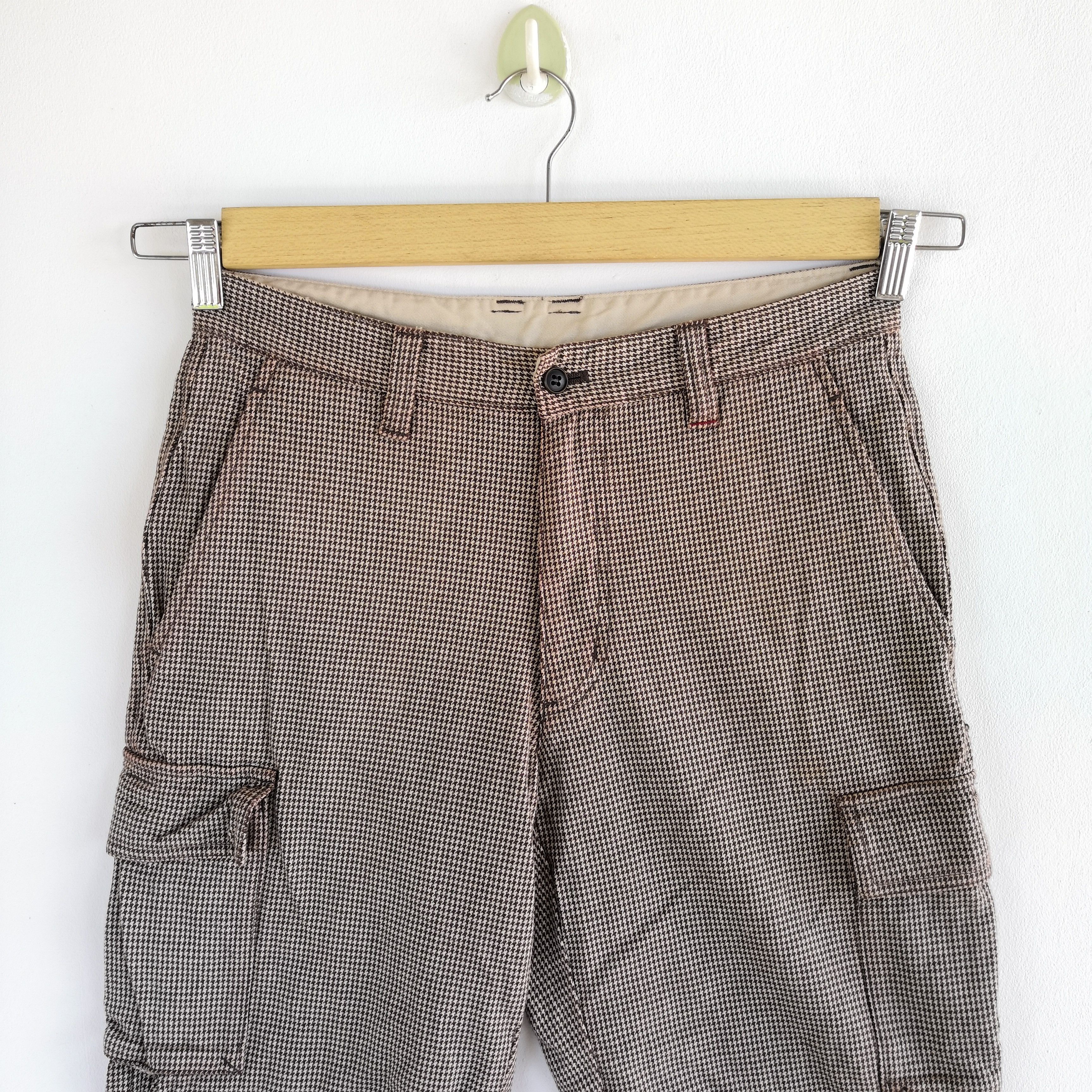 Japanese Brand × Vintage F. House Homme PlaidCargo Pants Houndstooth Trousers Size 28" / US 6 / IT 42 - 3 Thumbnail