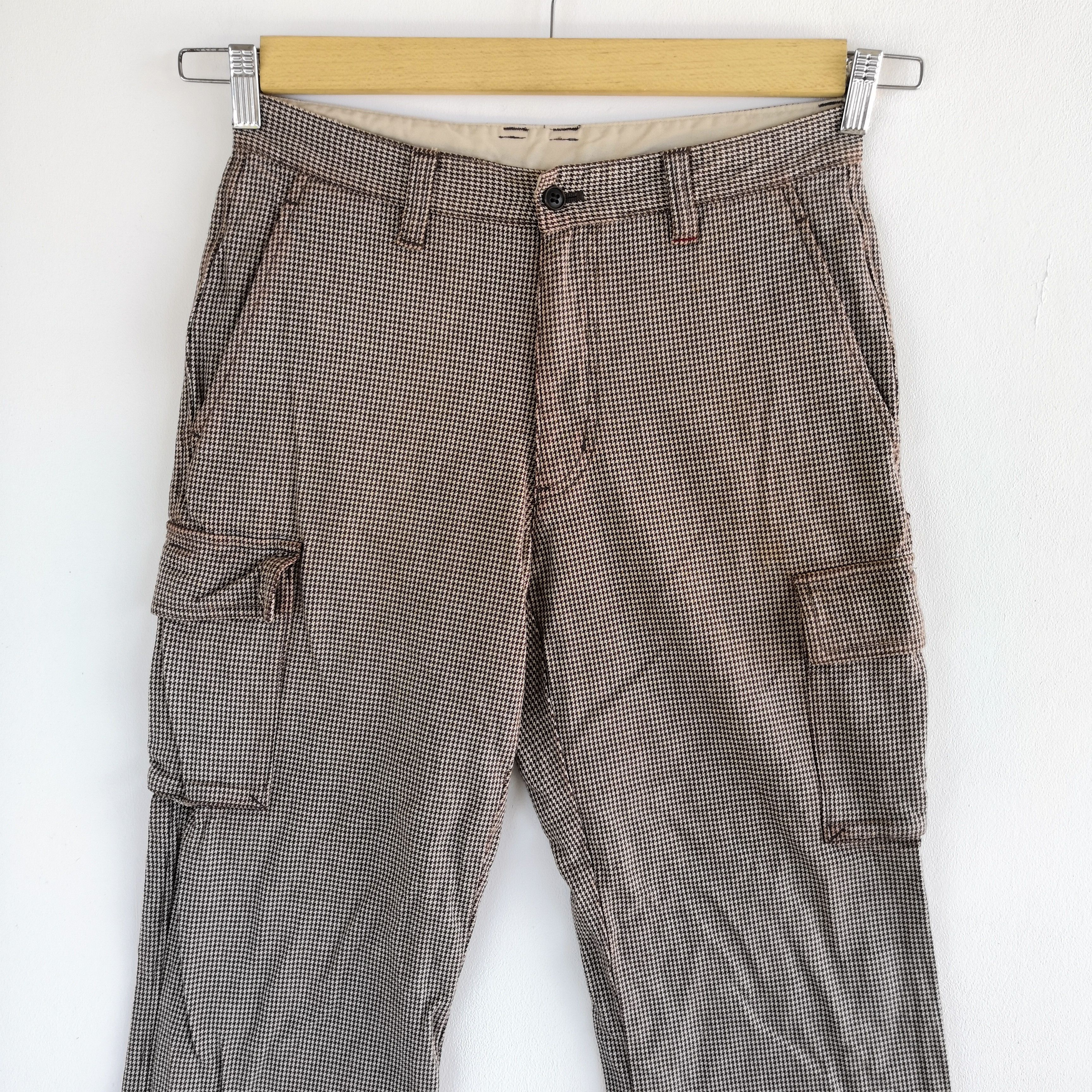 Japanese Brand × Vintage F. House Homme PlaidCargo Pants Houndstooth Trousers Size 28" / US 6 / IT 42 - 5 Thumbnail