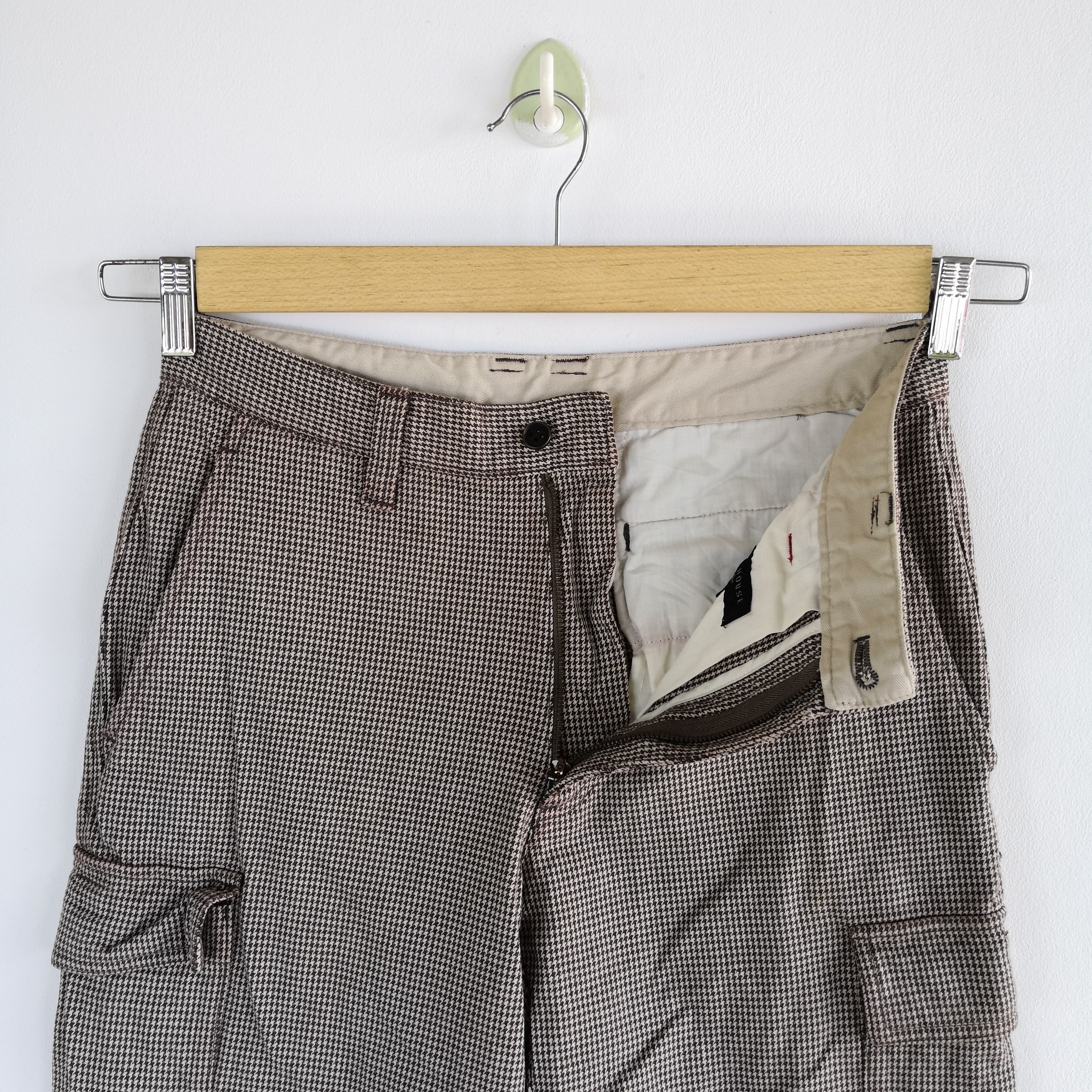 Japanese Brand × Vintage F. House Homme PlaidCargo Pants Houndstooth Trousers Size 28" / US 6 / IT 42 - 8 Thumbnail