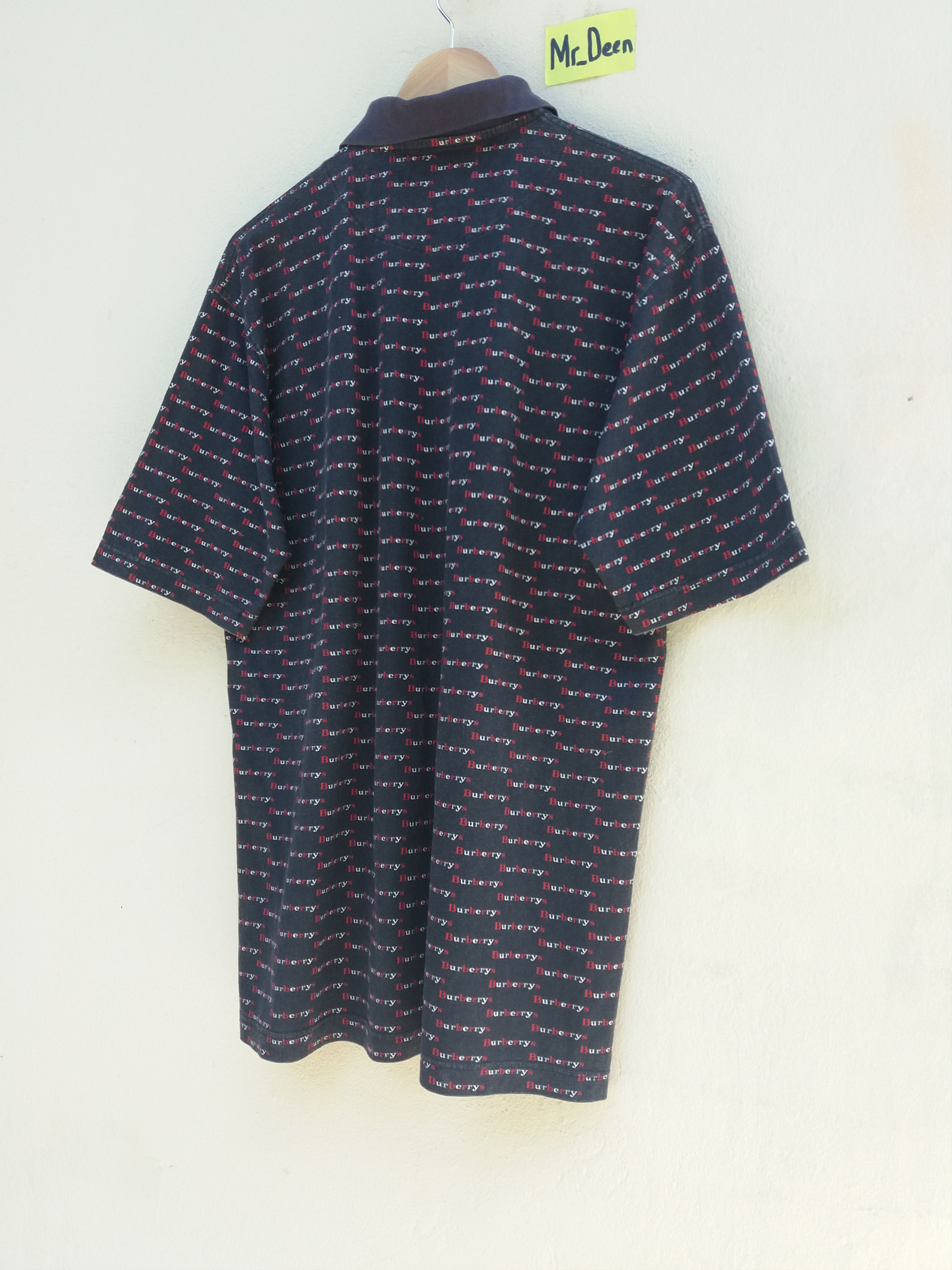 Burberry Vintage 90s Burberry Men Polo Spell Out Over shirt Size US M / EU 48-50 / 2 - 7 Thumbnail