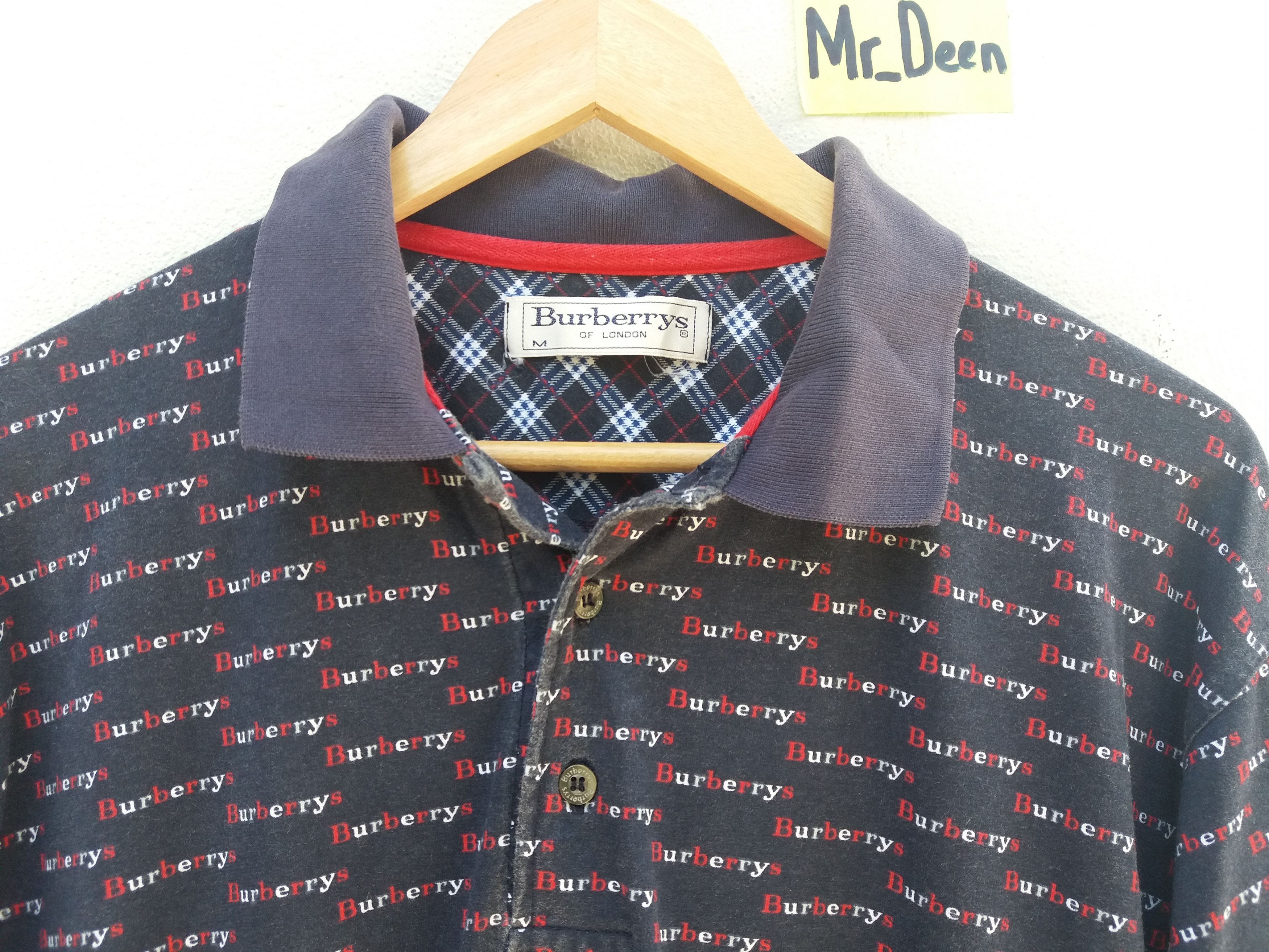 Burberry Vintage 90s Burberry Men Polo Spell Out Over shirt Size US M / EU 48-50 / 2 - 12 Thumbnail