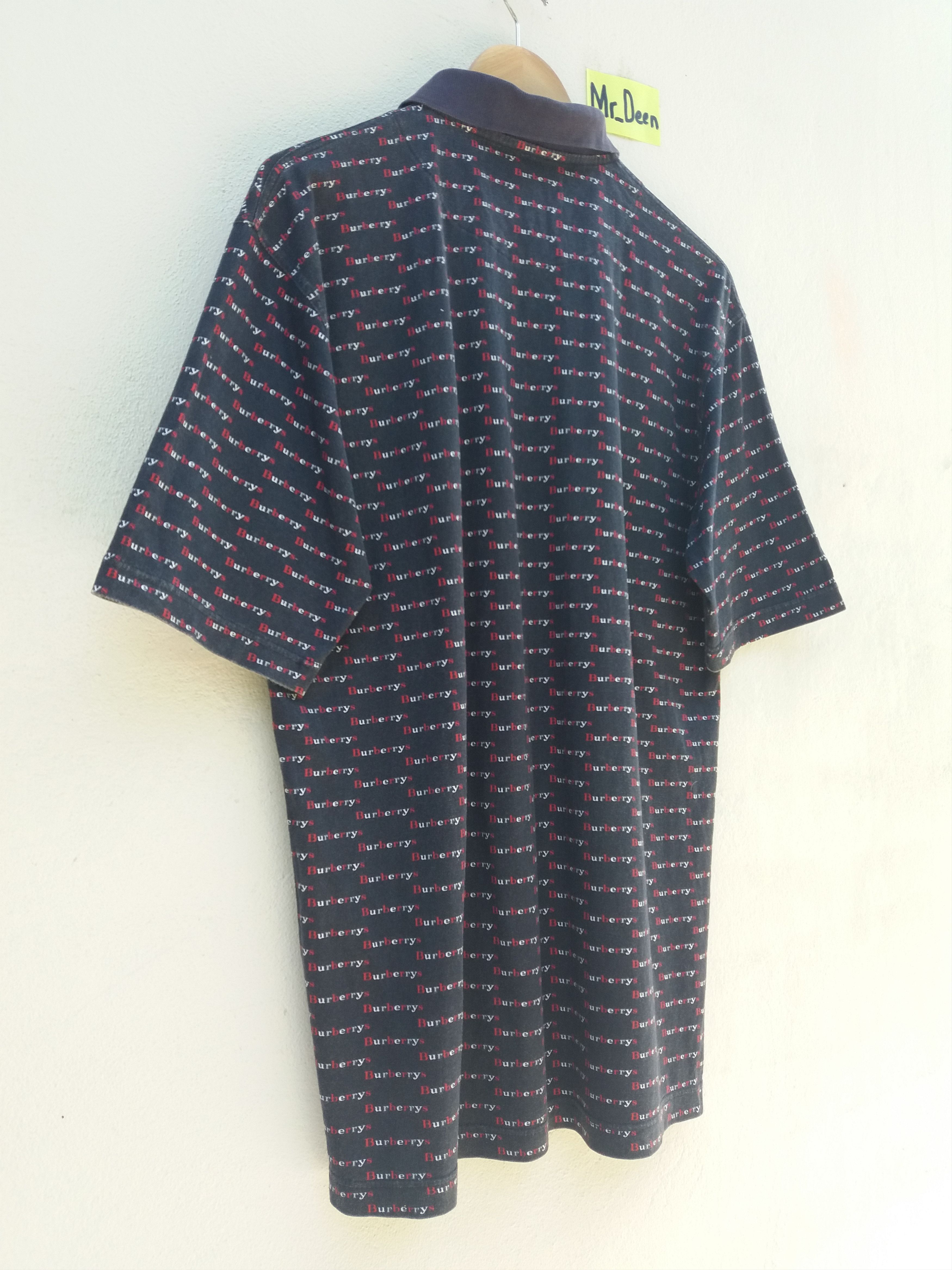 Burberry Vintage 90s Burberry Men Polo Spell Out Over shirt Size US M / EU 48-50 / 2 - 8 Thumbnail