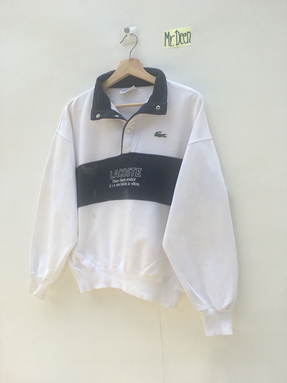 Lacoste Vintage Lacoste Sweatshirt Crewneck Big Logo Size US M / EU 48-50 / 2 - 2 Thumbnail