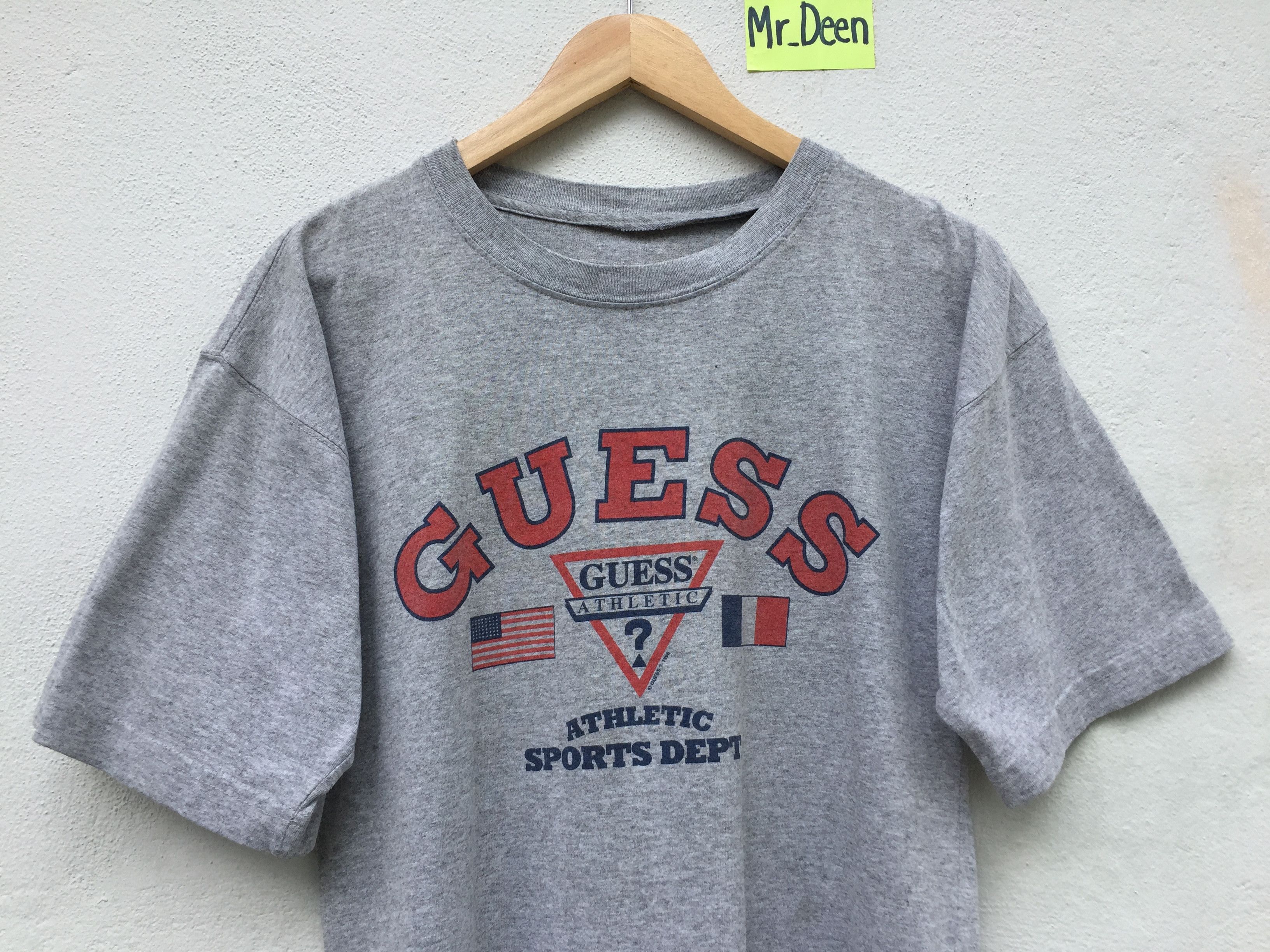 Guess VINTAGE 90s Guess Athletic Sport Dept Grey TShirt Size US L / EU 52-54 / 3 - 4 Thumbnail