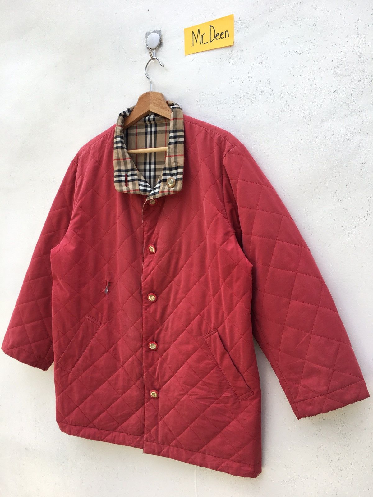 Burberry × Vintage Vintage Burberry Reversible Checkered Quilted Jacket Size US L / EU 52-54 / 3 - 12 Thumbnail