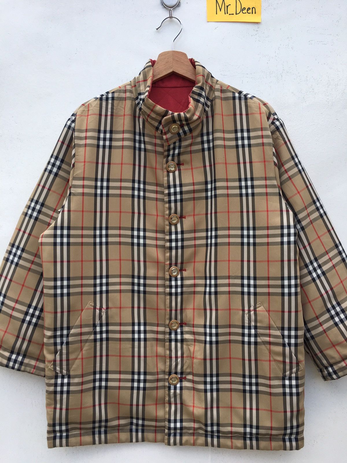 Burberry × Vintage Vintage Burberry Reversible Checkered Quilted Jacket Size US L / EU 52-54 / 3 - 4 Thumbnail