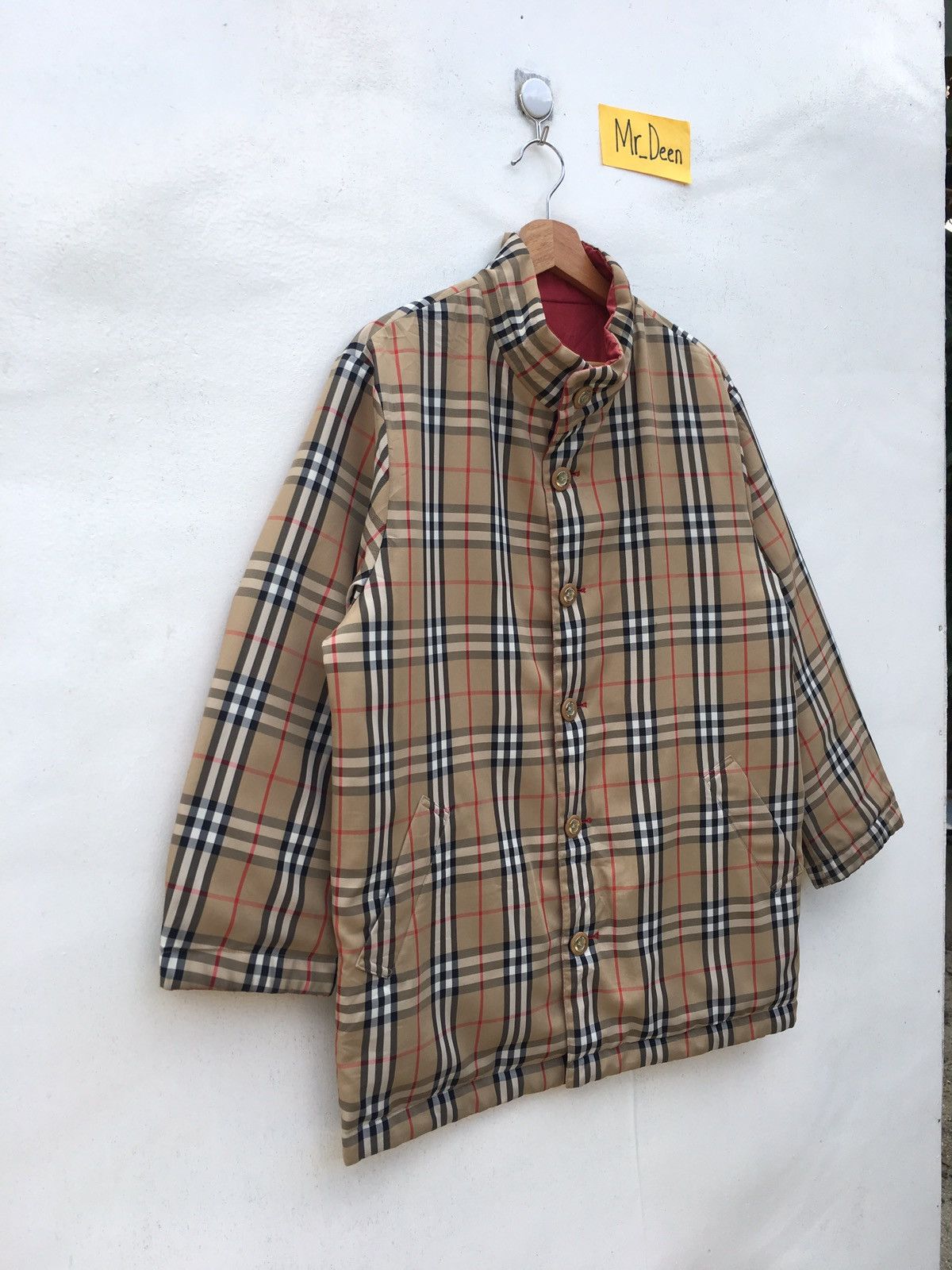 Burberry × Vintage Vintage Burberry Reversible Checkered Quilted Jacket Size US L / EU 52-54 / 3 - 2 Thumbnail