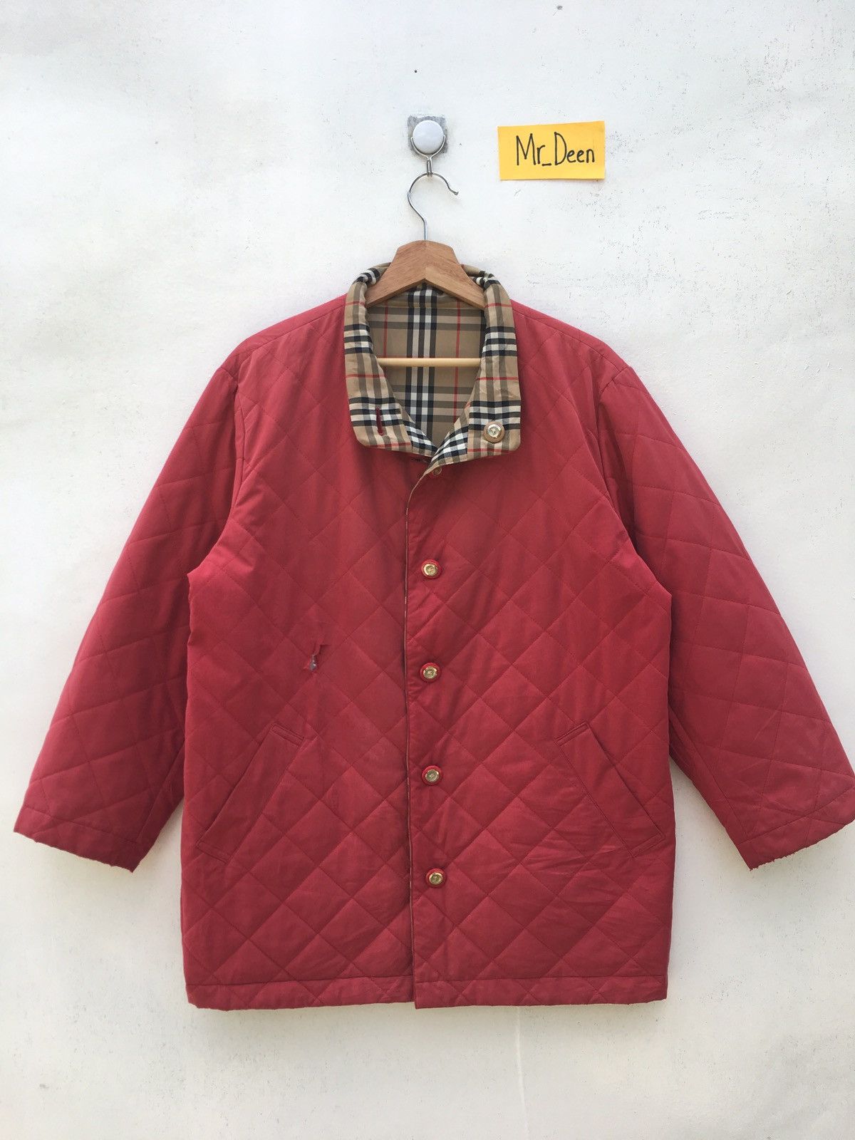 Burberry × Vintage Vintage Burberry Reversible Checkered Quilted Jacket Size US L / EU 52-54 / 3 - 10 Thumbnail