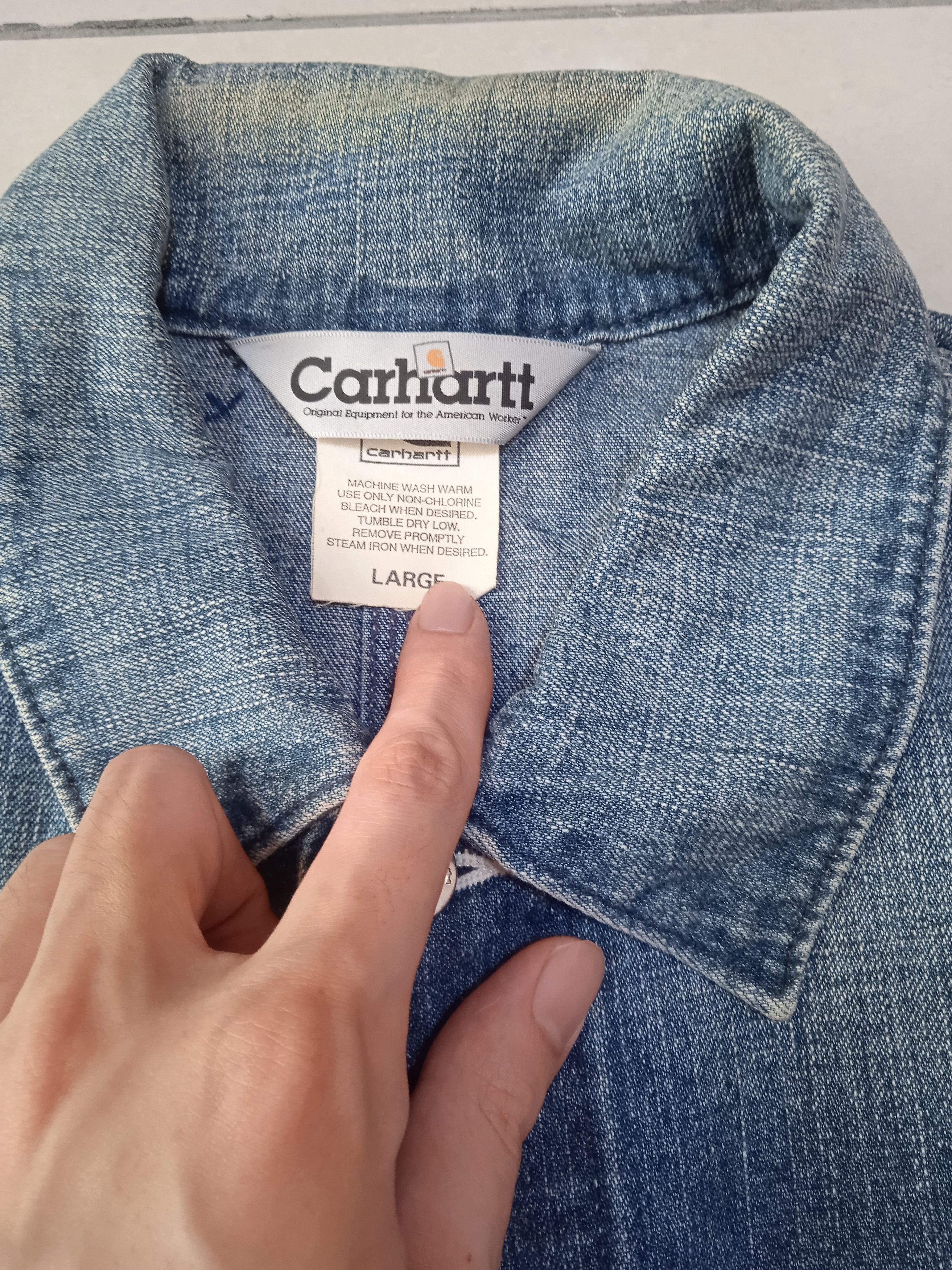 Vintage Carhartt Japan Washed Denim Chore Barn Jacket Y2K Size US L / EU 52-54 / 3 - 4 Thumbnail