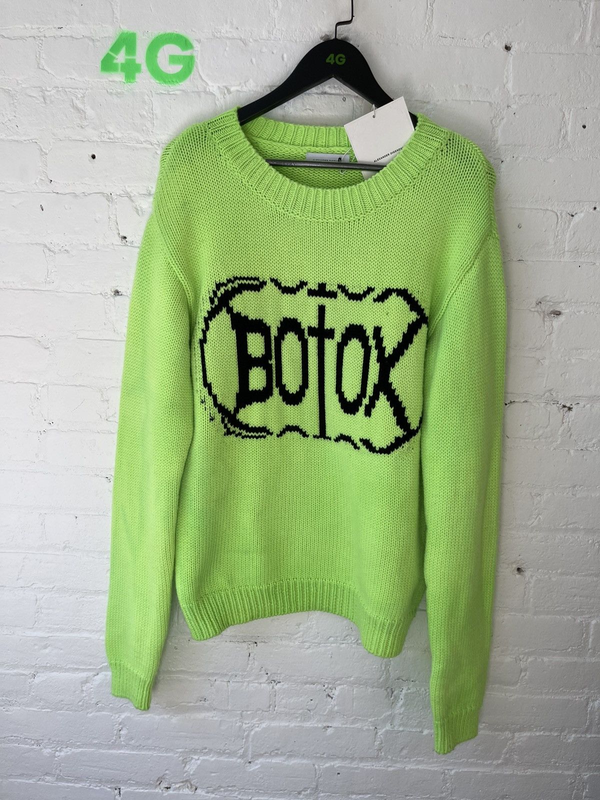 ALEXANDER DIGENOVA Alexander DiGenova x 4G 1/1 NEON LIME GREEN BOTOX SWEATER Size US L / EU 52-54 / 3 - 1 Thumbnail