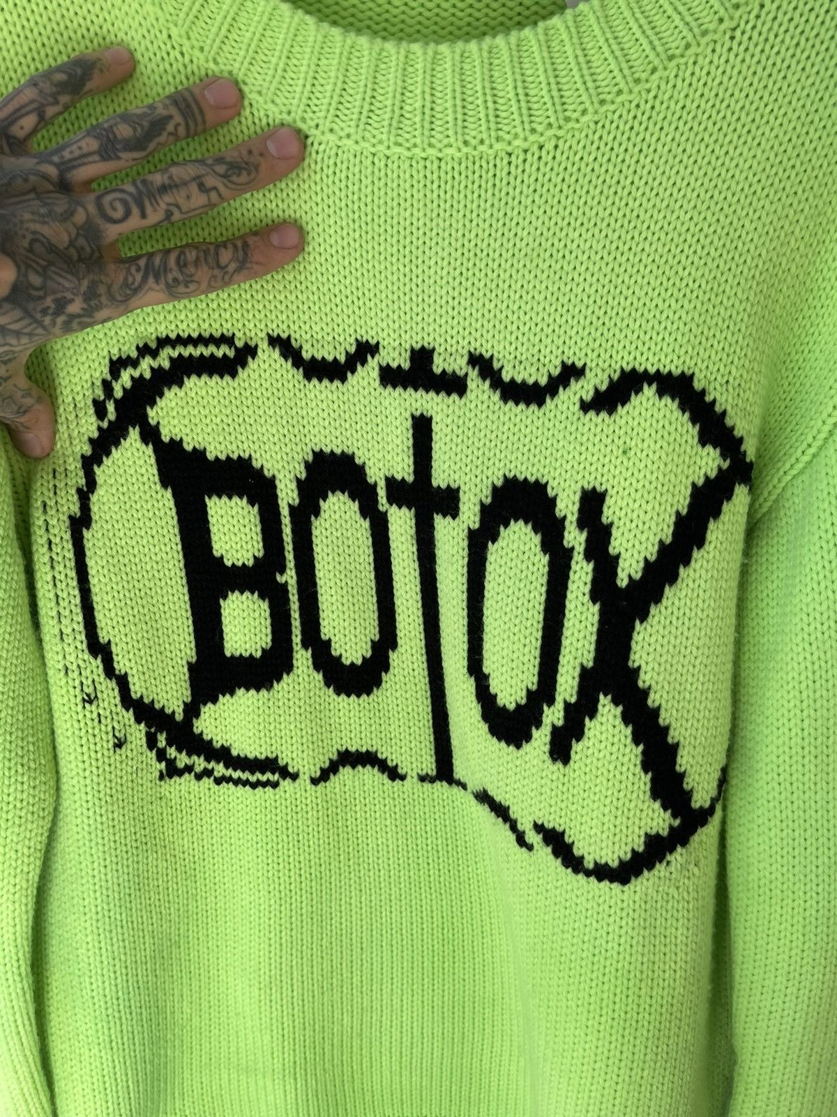 ALEXANDER DIGENOVA Alexander DiGenova x 4G 1/1 NEON LIME GREEN BOTOX SWEATER Size US L / EU 52-54 / 3 - 4 Thumbnail