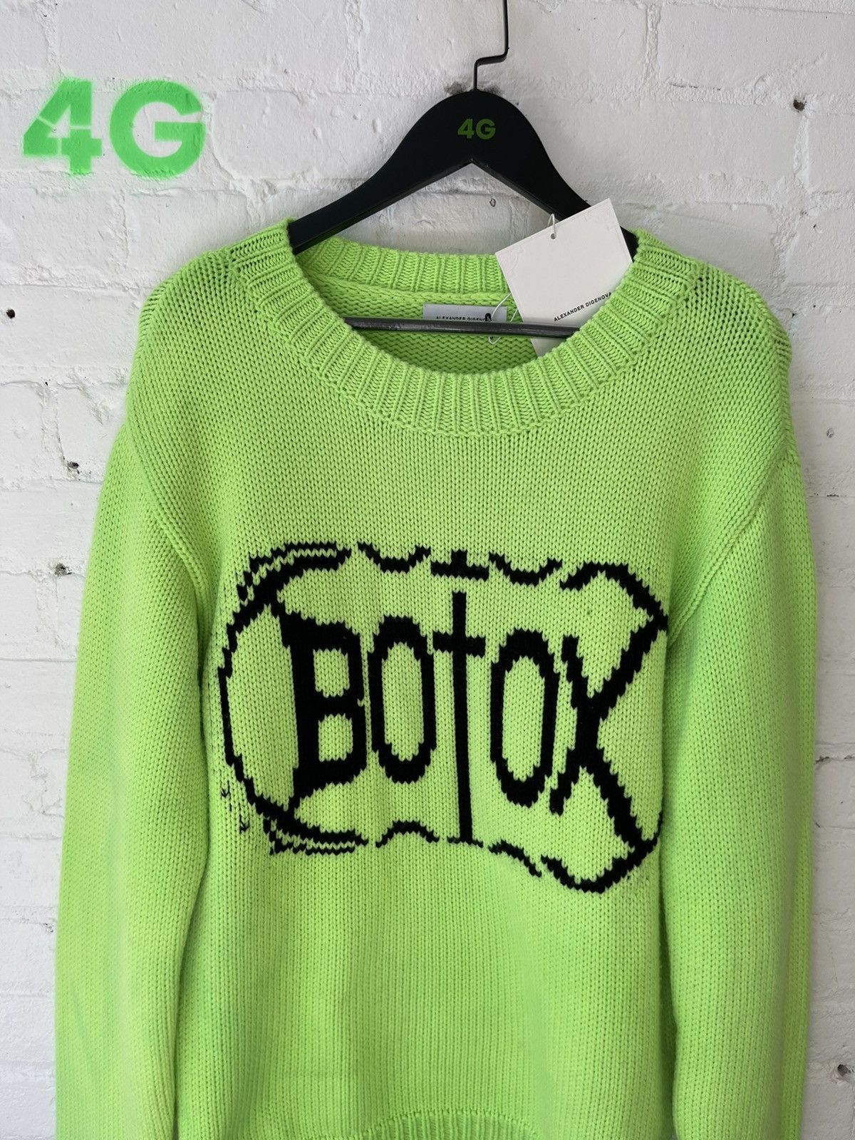 ALEXANDER DIGENOVA Alexander DiGenova x 4G 1/1 NEON LIME GREEN BOTOX SWEATER Size US L / EU 52-54 / 3 - 2 Thumbnail