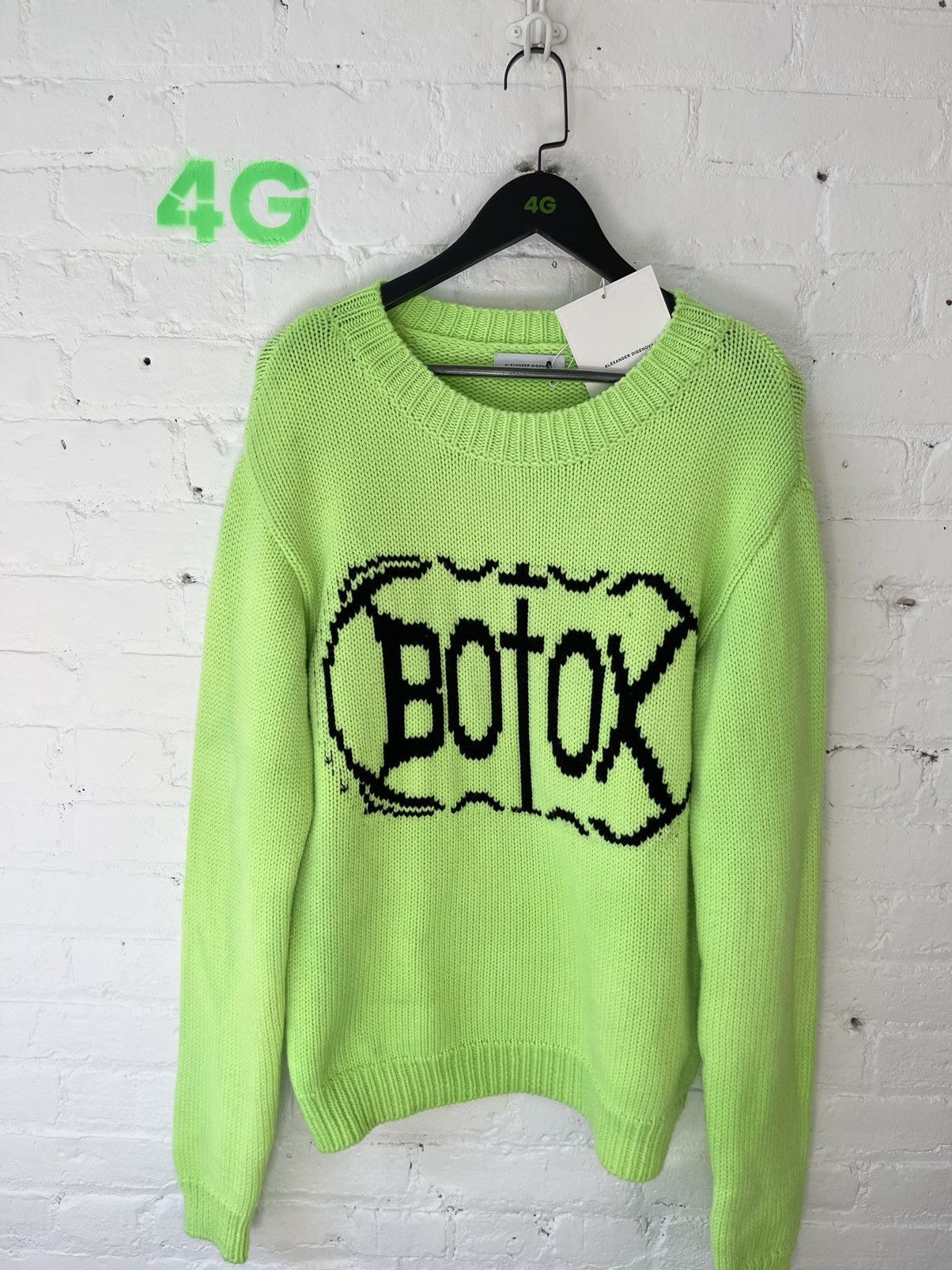 ALEXANDER DIGENOVA Alexander DiGenova x 4G 1/1 NEON LIME GREEN BOTOX SWEATER Size US L / EU 52-54 / 3 - 3 Thumbnail
