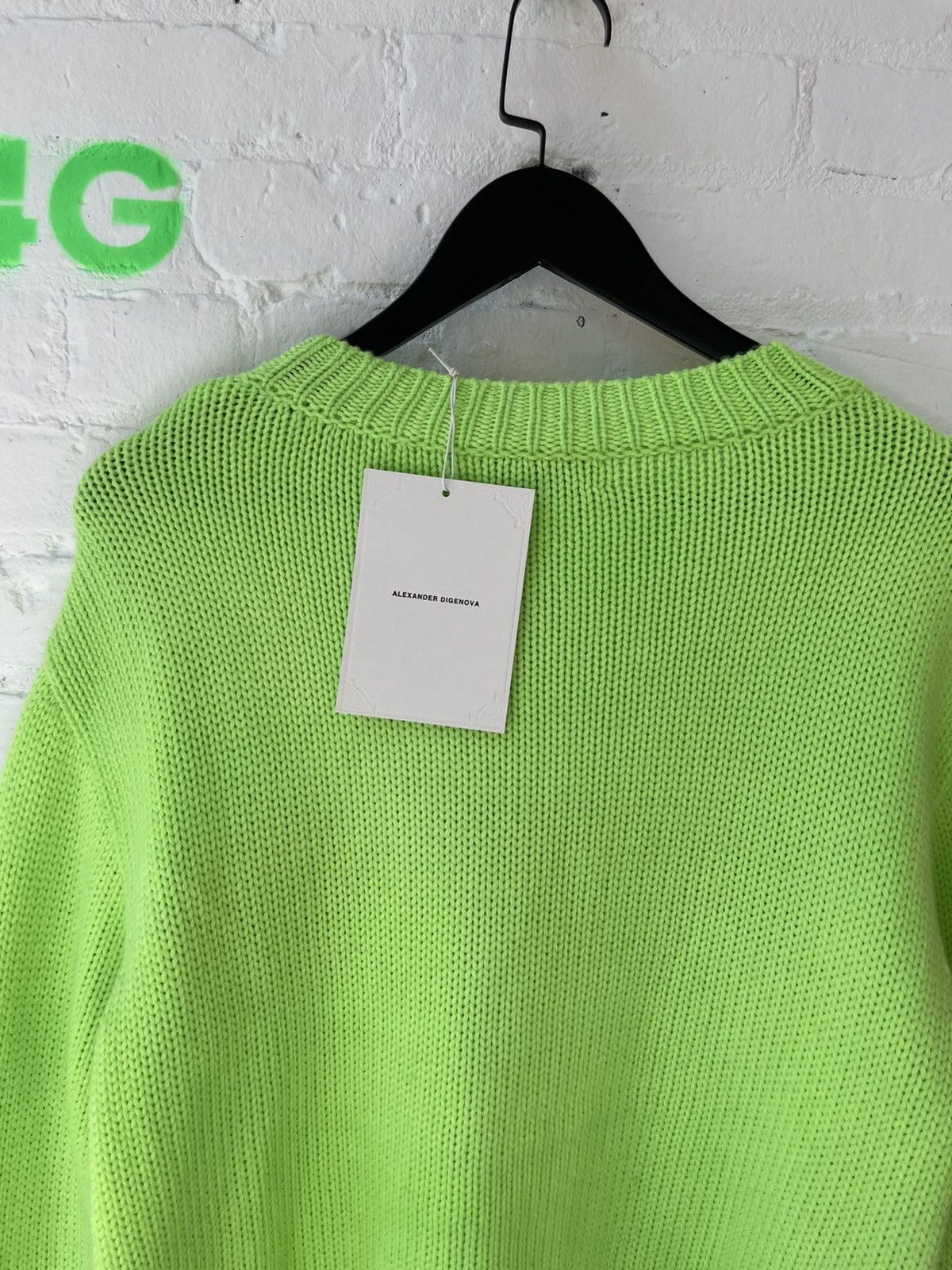 ALEXANDER DIGENOVA Alexander DiGenova x 4G 1/1 NEON LIME GREEN BOTOX SWEATER Size US L / EU 52-54 / 3 - 10 Thumbnail