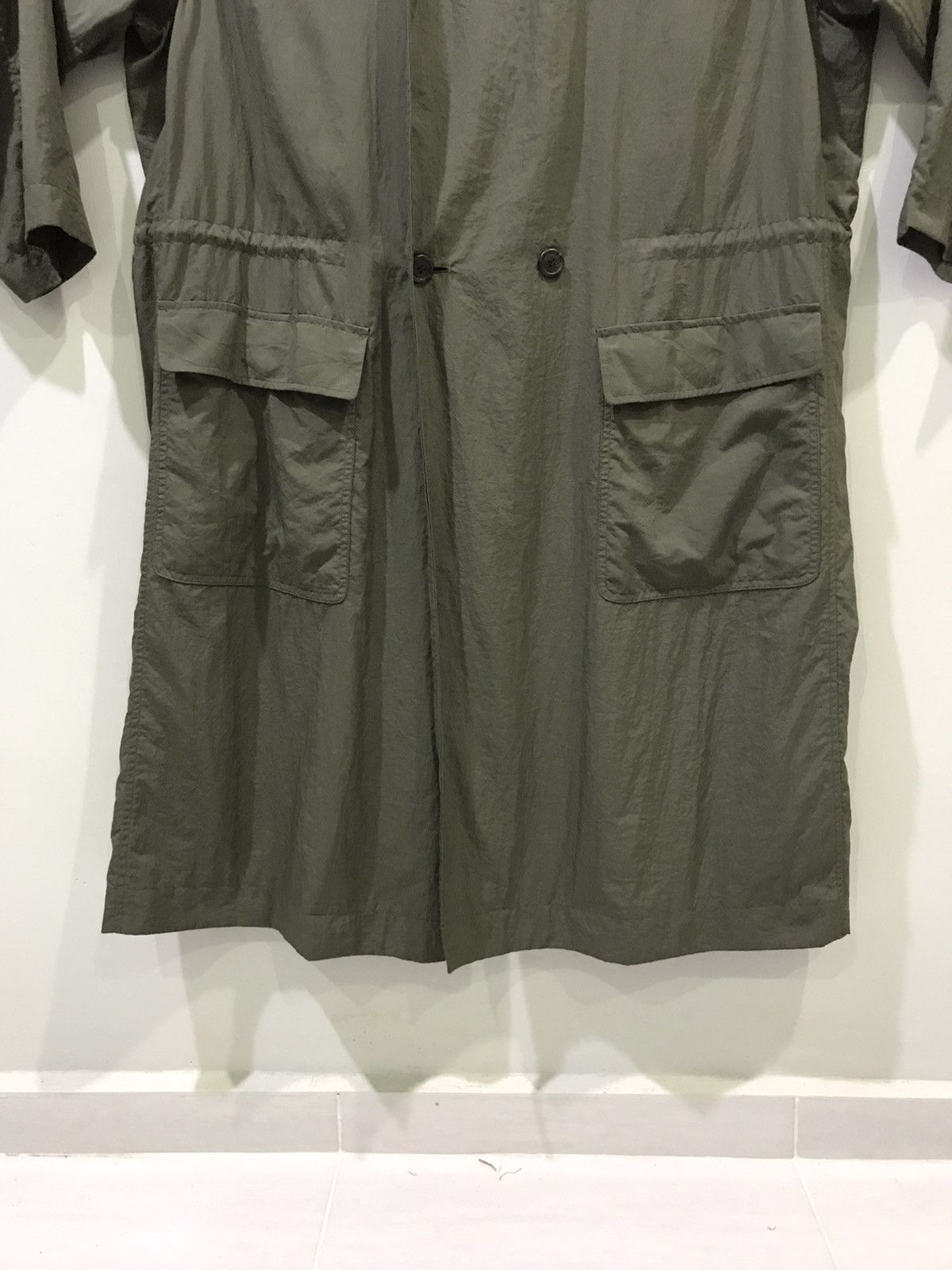 Issey Miyake Vintage 90s Oversize ISSEY MIYAKE Military Green Wind Coat Size US M / EU 48-50 / 2 - 6 Thumbnail