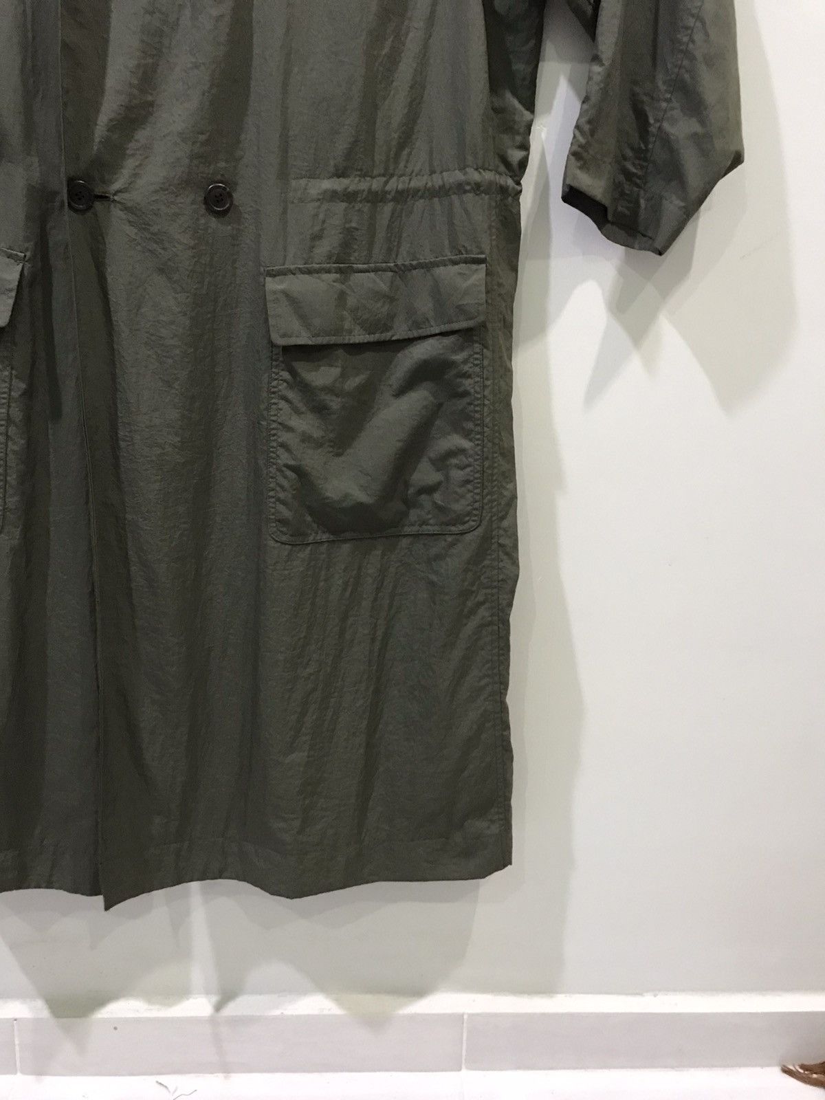 Issey Miyake Vintage 90s Oversize ISSEY MIYAKE Military Green Wind Coat Size US M / EU 48-50 / 2 - 4 Thumbnail