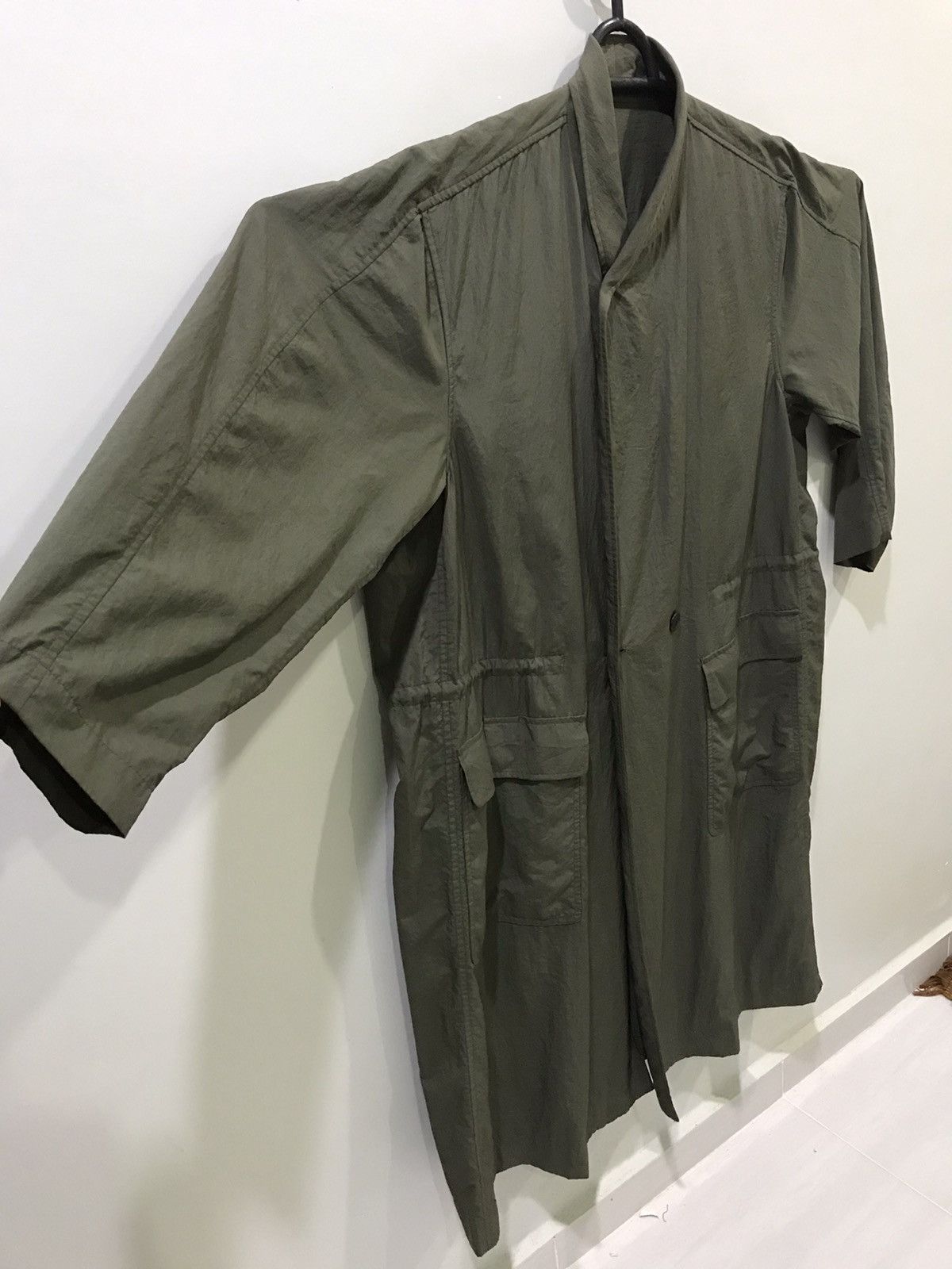 Issey Miyake Vintage 90s Oversize ISSEY MIYAKE Military Green Wind Coat Size US M / EU 48-50 / 2 - 18 Thumbnail