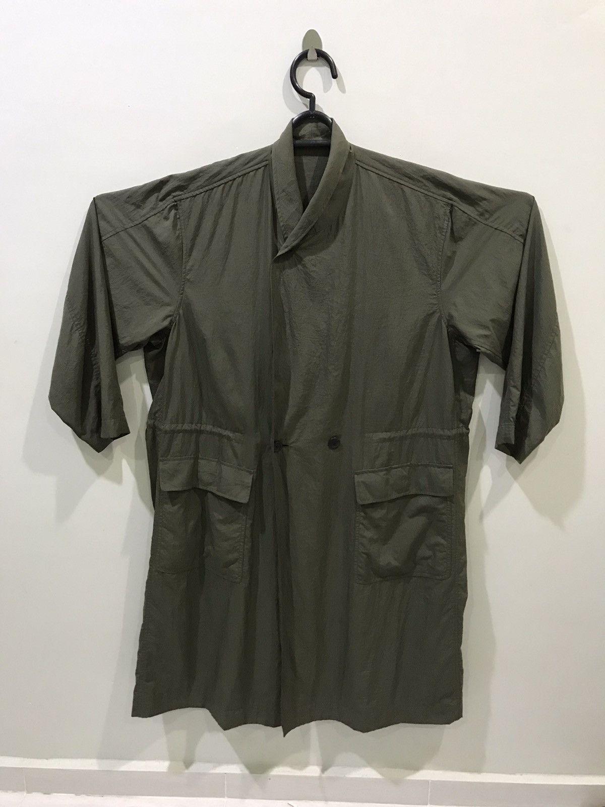 Issey Miyake Vintage 90s Oversize ISSEY MIYAKE Military Green Wind Coat Size US M / EU 48-50 / 2 - 1 Thumbnail