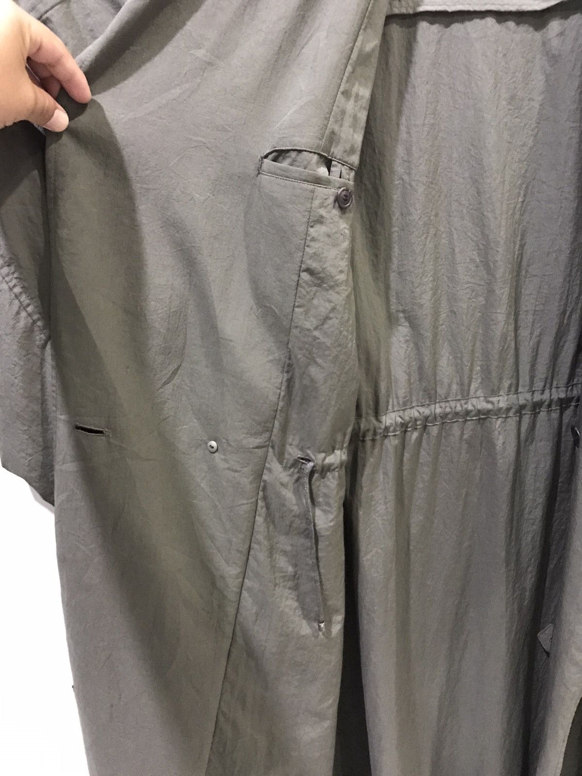Issey Miyake Vintage 90s Oversize ISSEY MIYAKE Military Green Wind Coat Size US M / EU 48-50 / 2 - 16 Thumbnail
