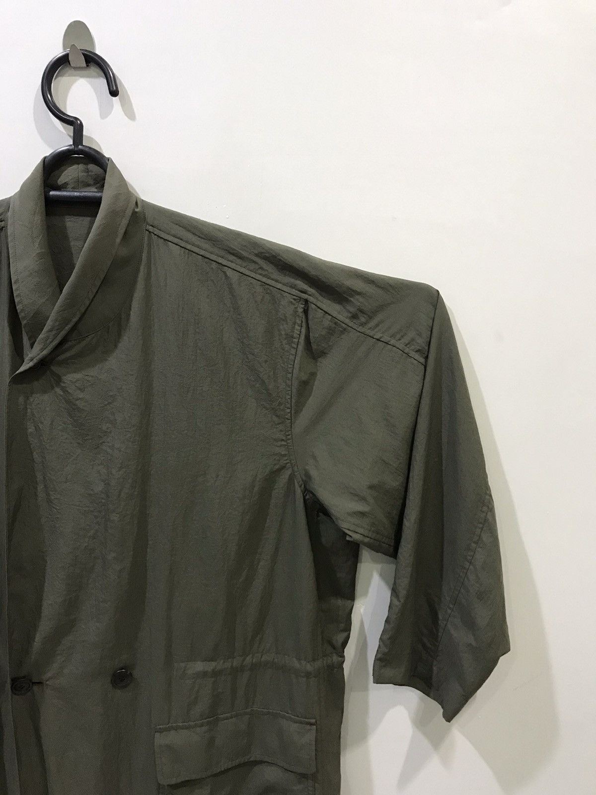 Issey Miyake Vintage 90s Oversize ISSEY MIYAKE Military Green Wind Coat Size US M / EU 48-50 / 2 - 2 Thumbnail
