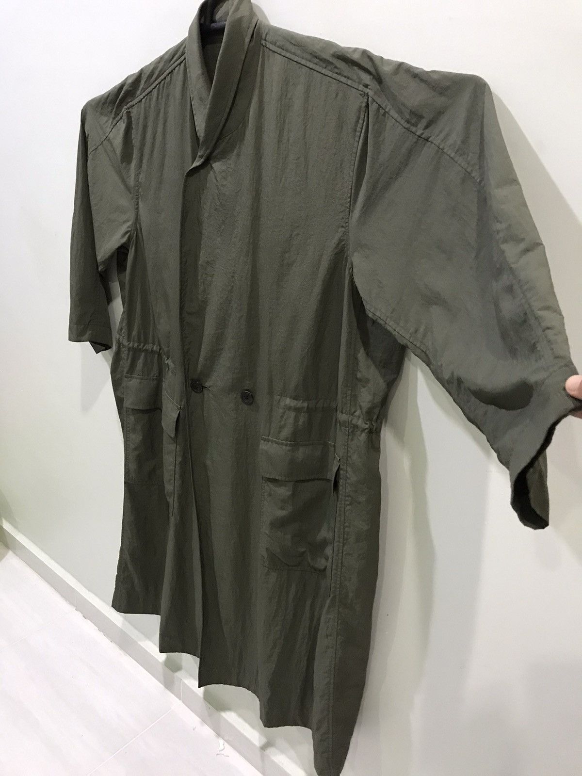 Issey Miyake Vintage 90s Oversize ISSEY MIYAKE Military Green Wind Coat Size US M / EU 48-50 / 2 - 19 Thumbnail