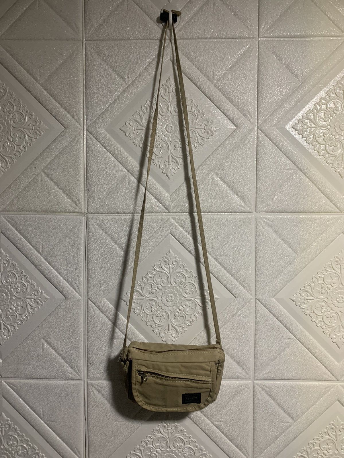 image of Porter Sling Bag Small Ripstop in Beige, Men's