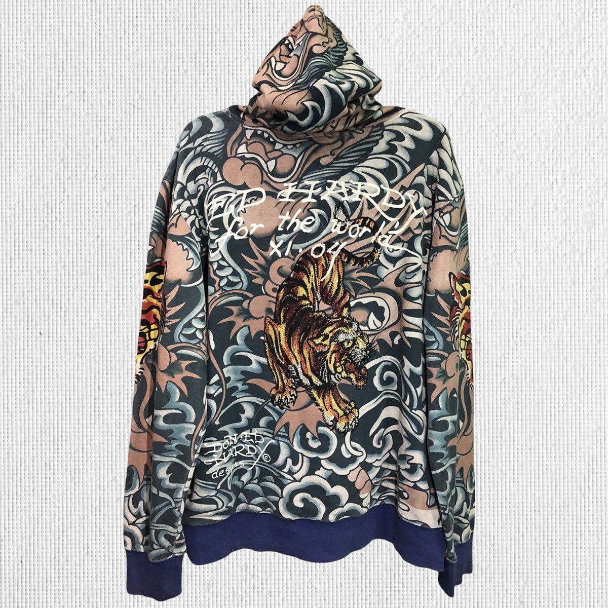 Christian Audigier Ed Hardy Full Print Zipper Hoodie Size US XL / EU 56 / 4 - 1 Thumbnail
