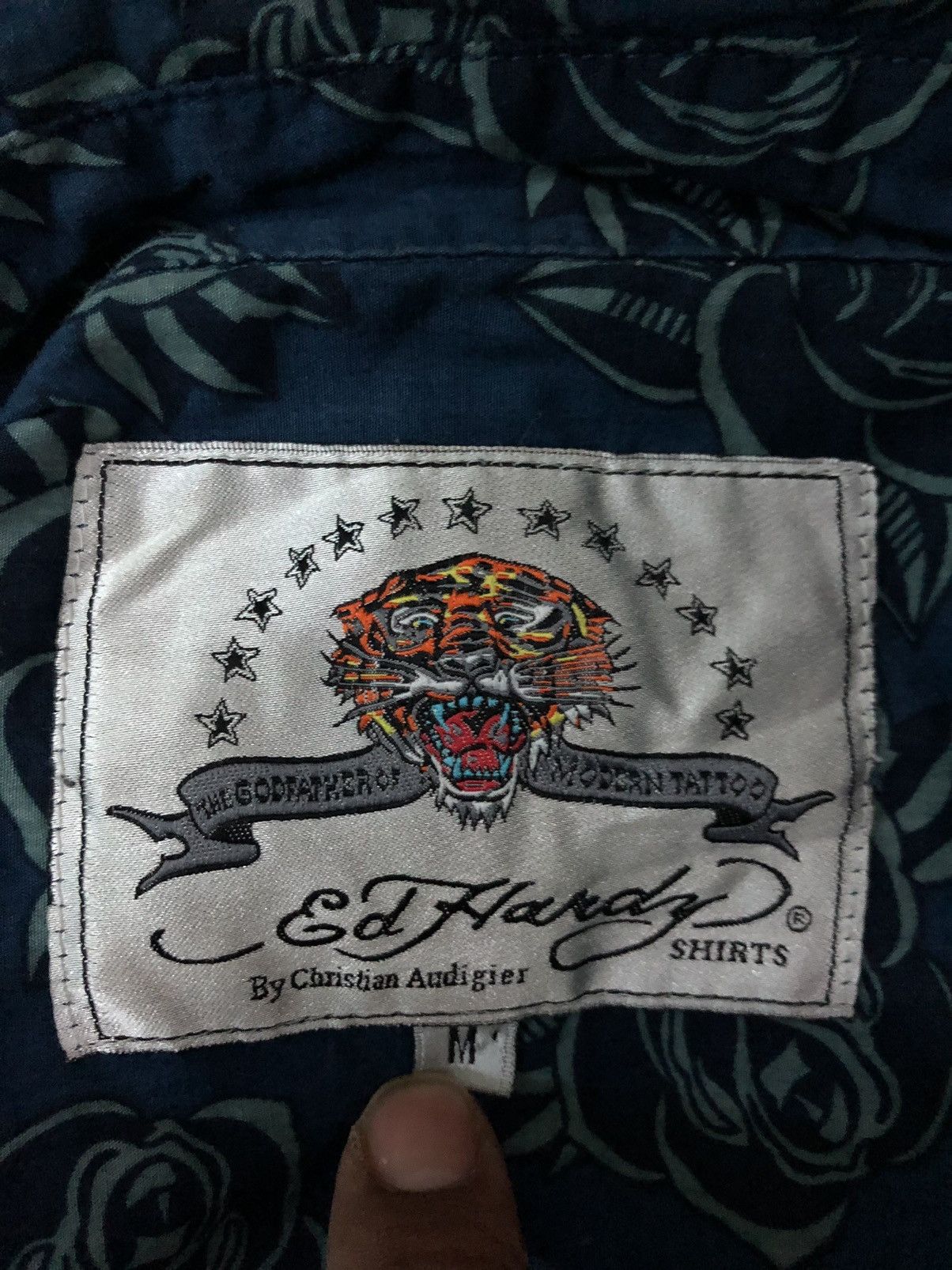 Christian Audigier Ed Hardy Button Up Long Sleeve Shirt Size US M / EU 48-50 / 2 - 8 Thumbnail