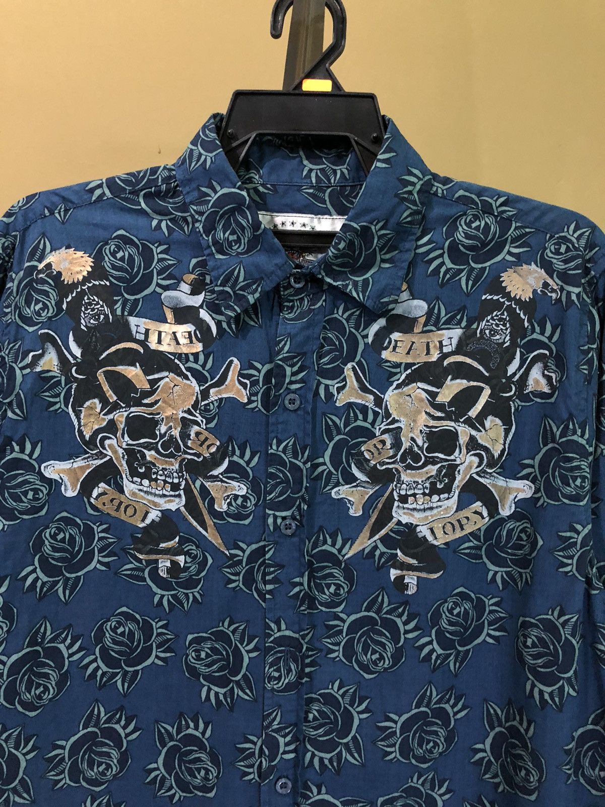 Christian Audigier Ed Hardy Button Up Long Sleeve Shirt Size US M / EU 48-50 / 2 - 3 Thumbnail