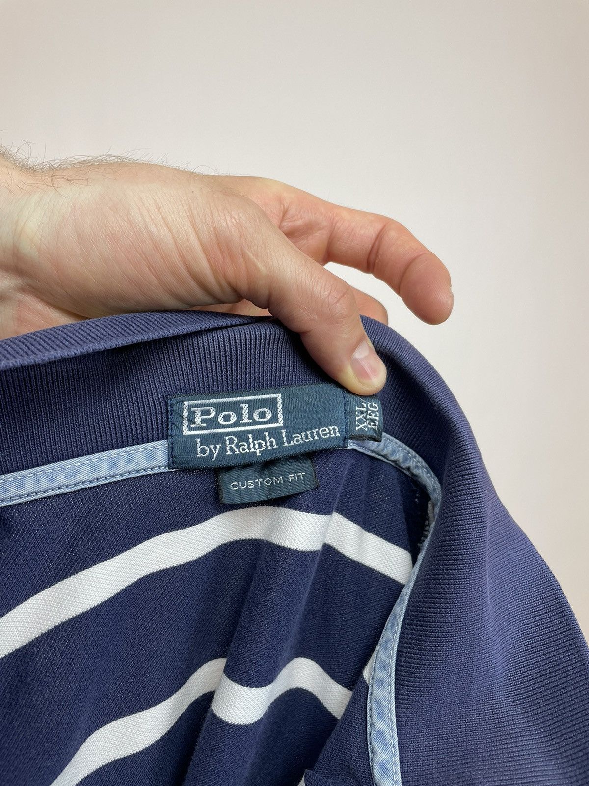 Polo Ralph Lauren × Vintage Vintage Polo Ralph Lauren Striped polo shirt Mens size 2XL Size US XXL / EU 58 / 5 - 5 Thumbnail