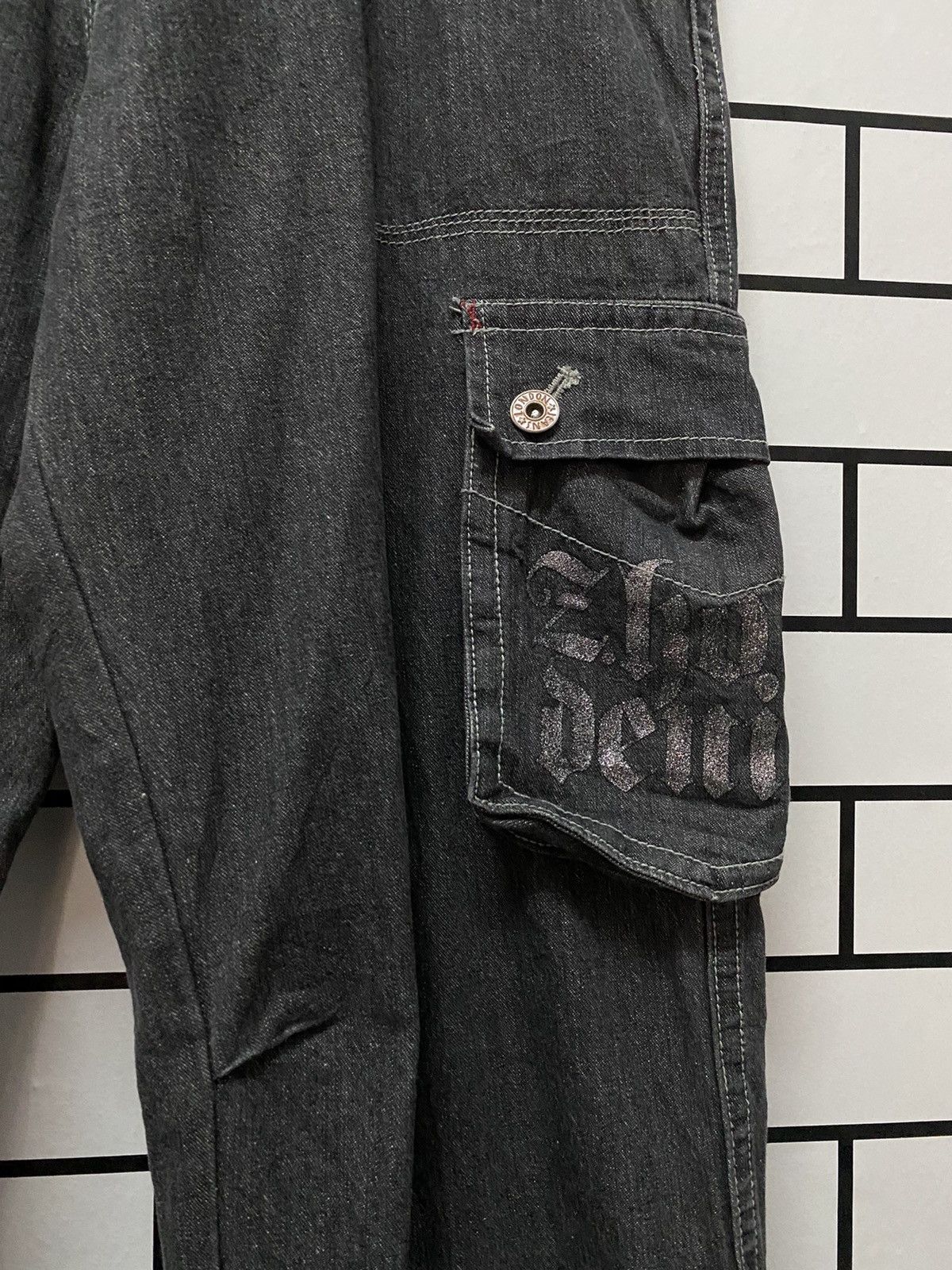 Hobo × Japanese Brand × Vintage Vintage Hobo Denim Baggy loose fit Cargo Denim Pants Size US 33 - 4 Thumbnail