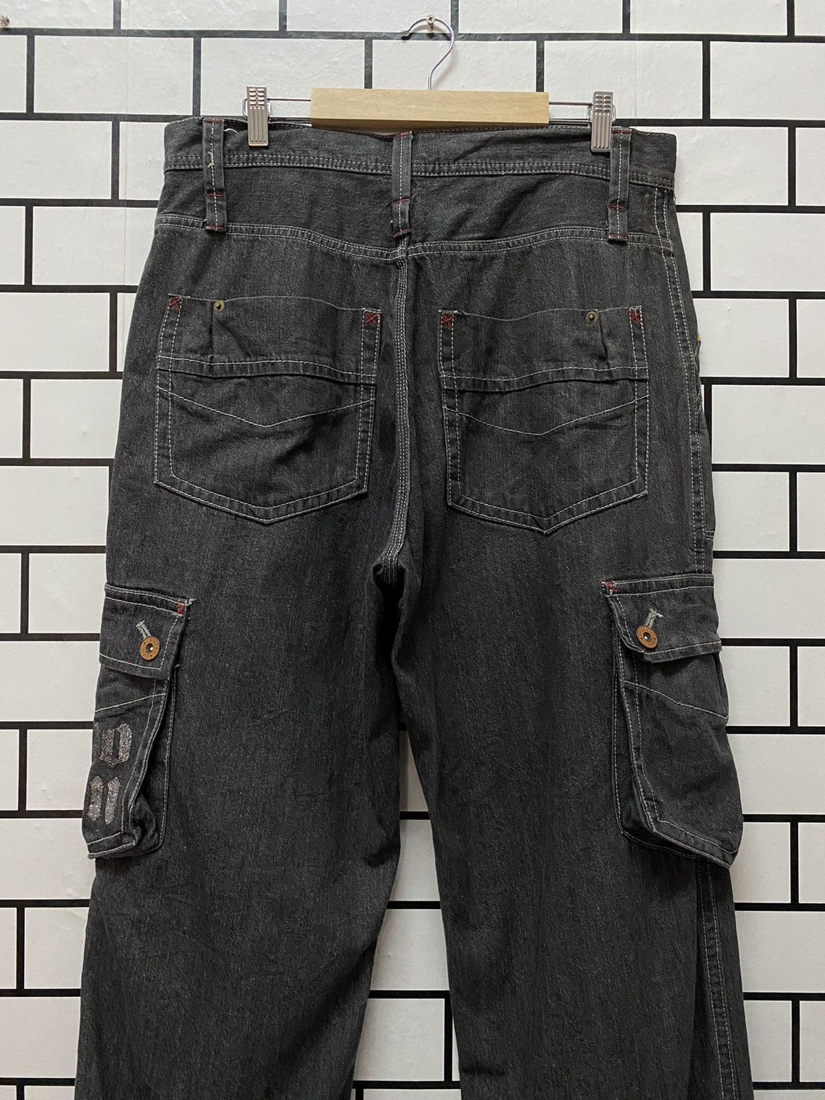 Hobo × Japanese Brand × Vintage Vintage Hobo Denim Baggy loose fit Cargo Denim Pants Size US 33 - 11 Thumbnail