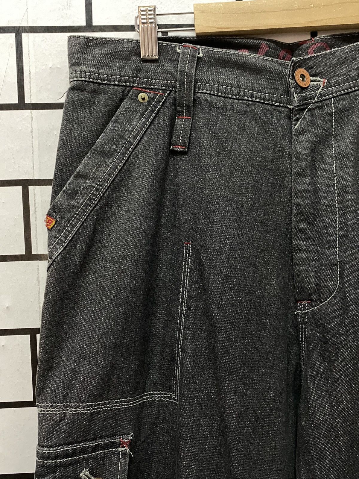 Hobo × Japanese Brand × Vintage Vintage Hobo Denim Baggy loose fit Cargo Denim Pants Size US 33 - 8 Thumbnail