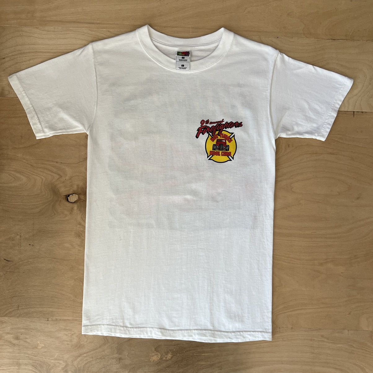 Vintage Vintage Hot Times Cool Cars Shirt Small White 90s Automobile Size US S / EU 44-46 / 1 - 2 Thumbnail