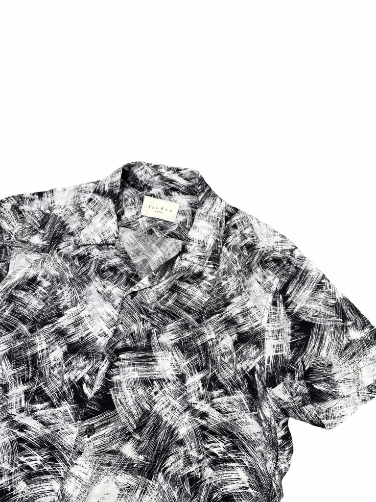 Sandro Black and white Hawaiian Floral shirt Size US S / EU 44-46 / 1 - 2 Thumbnail