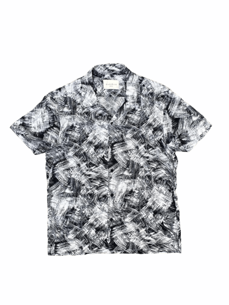 Sandro Black and white Hawaiian Floral shirt Size US S / EU 44-46 / 1 - 1 Thumbnail