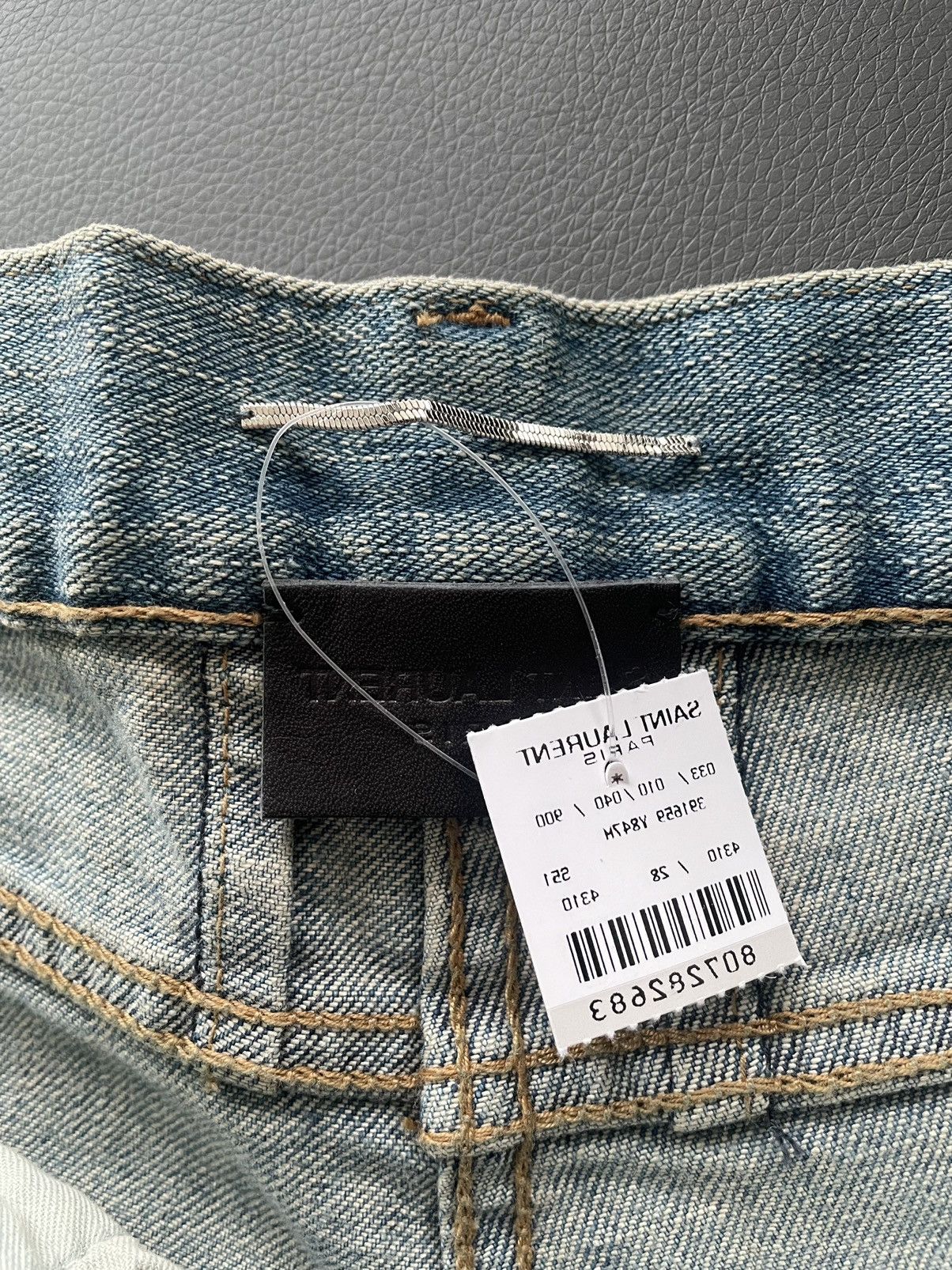 Hedi Slimane × Saint Laurent Paris × Yves Saint Laurent Super Rare BRAND NEW Hedi Runway Trash Crash Ripped Denim Size US 28 / EU 44 - 3 Thumbnail